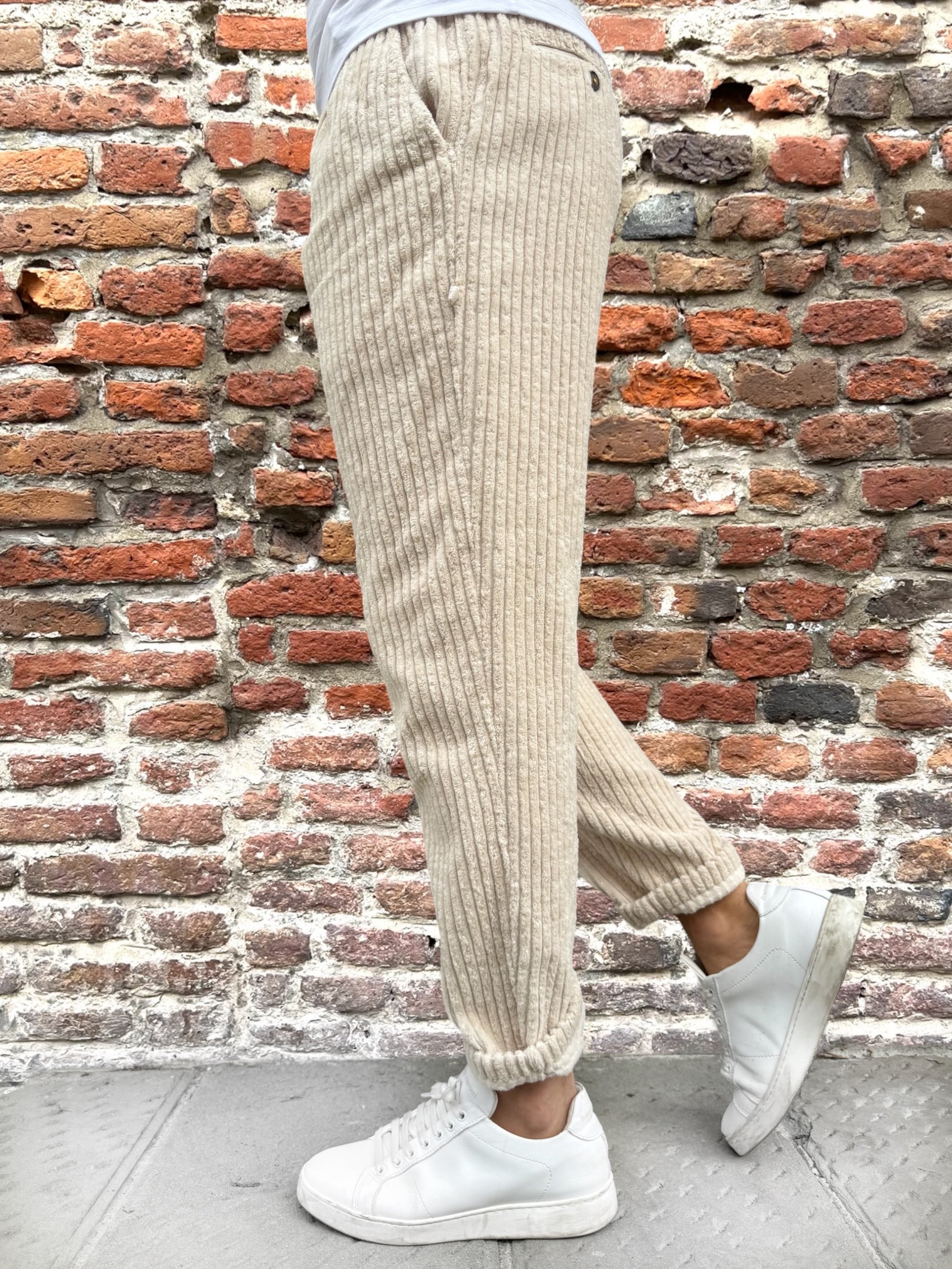 Pantalone Block Eleven Velluto Canvas Panna (12242337956180)