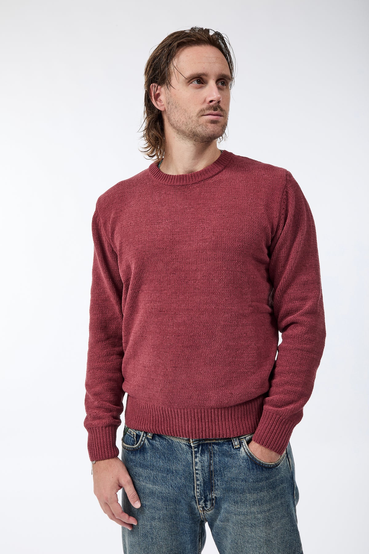 Maglione Gianni Lupo Ciniglia Rust Red 535