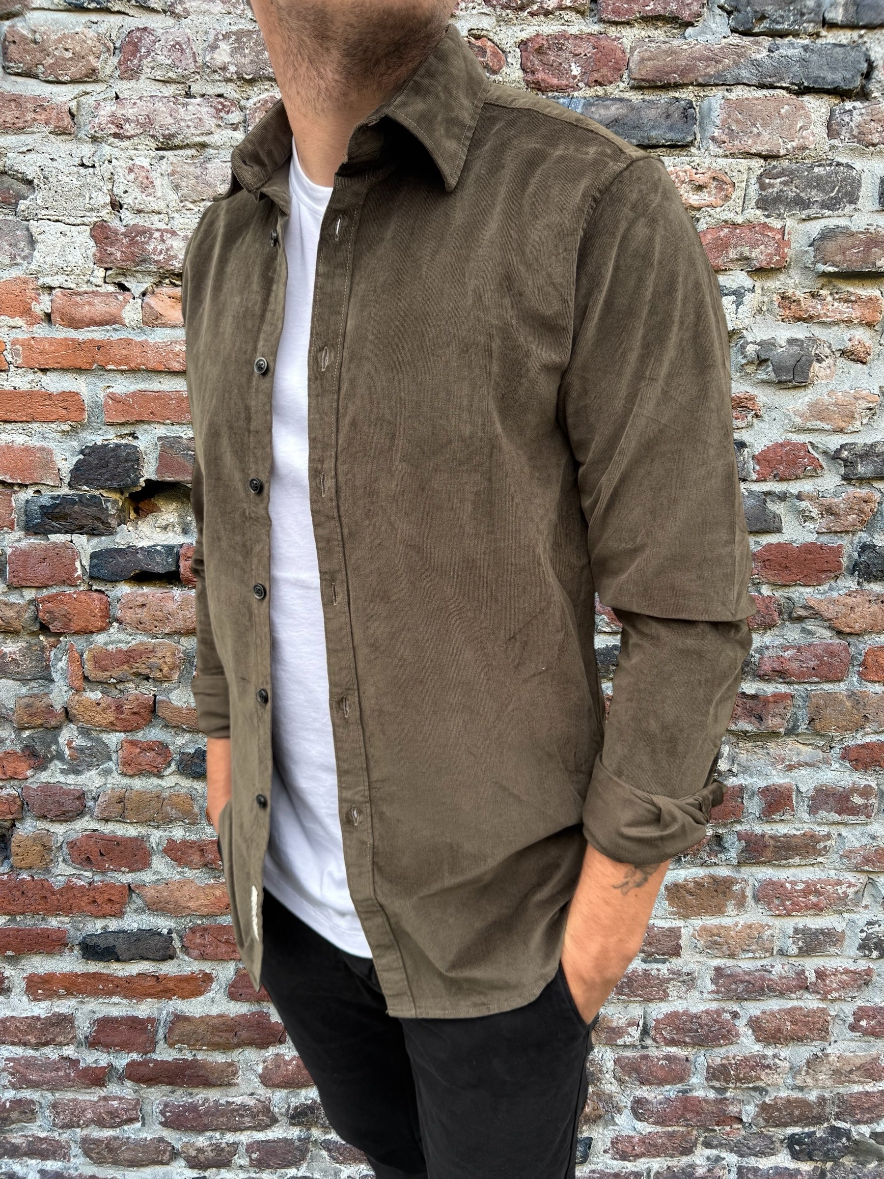 Camicia Gianni Lupo Velluto 8007 Militare (12242120147284)