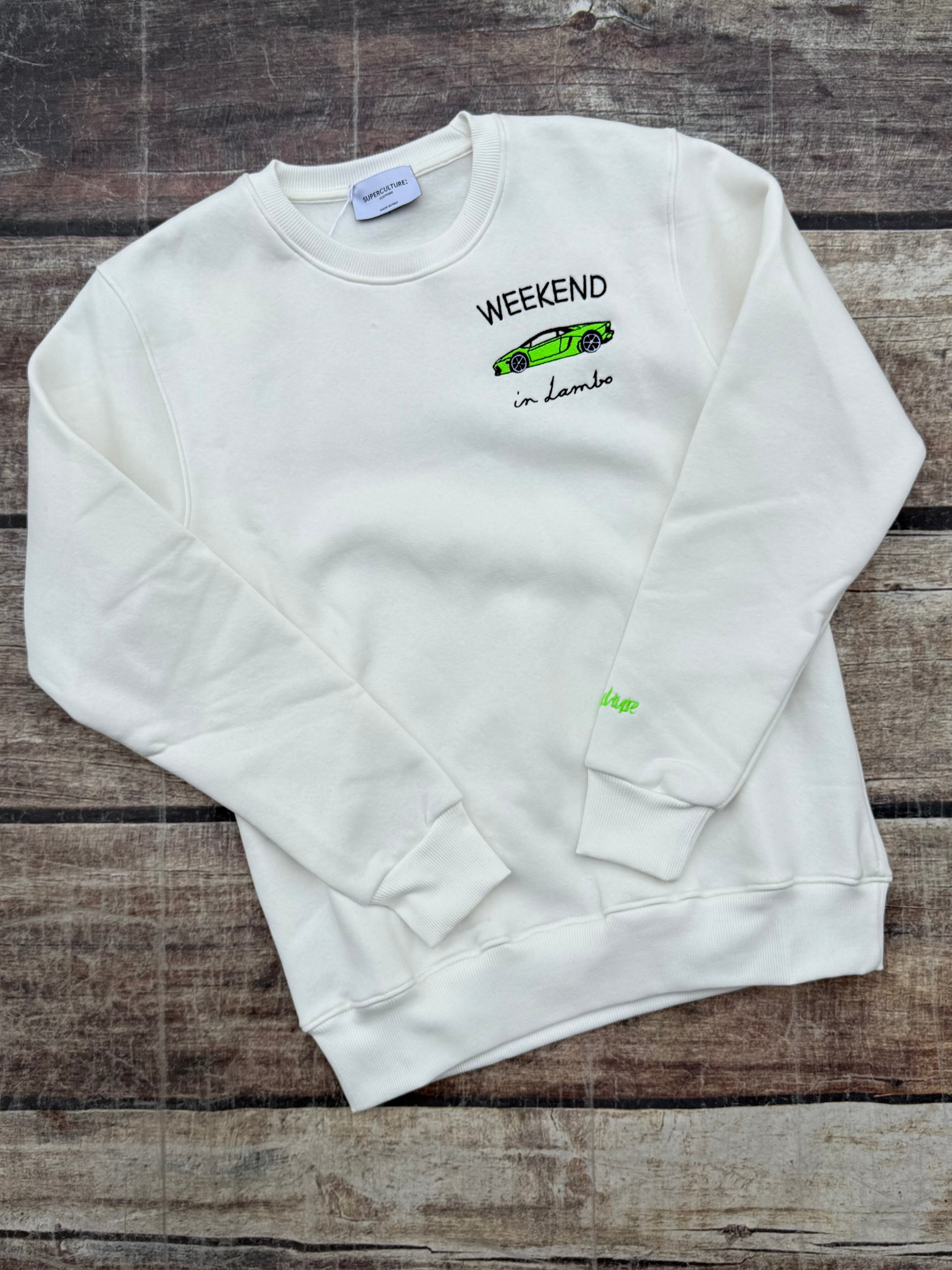 Felpa Superculture Girocollo Bianca A1349 (12218739720532)