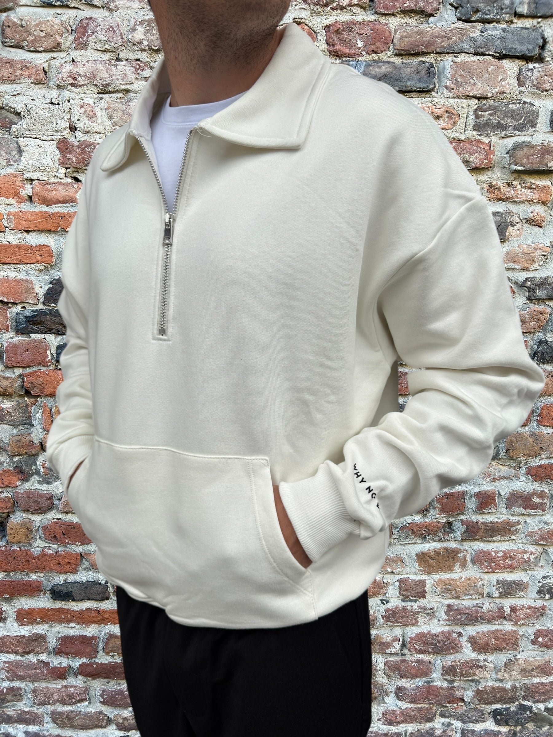 Felpa Why Not Brand Polo Sweat Panna (12278633562452)