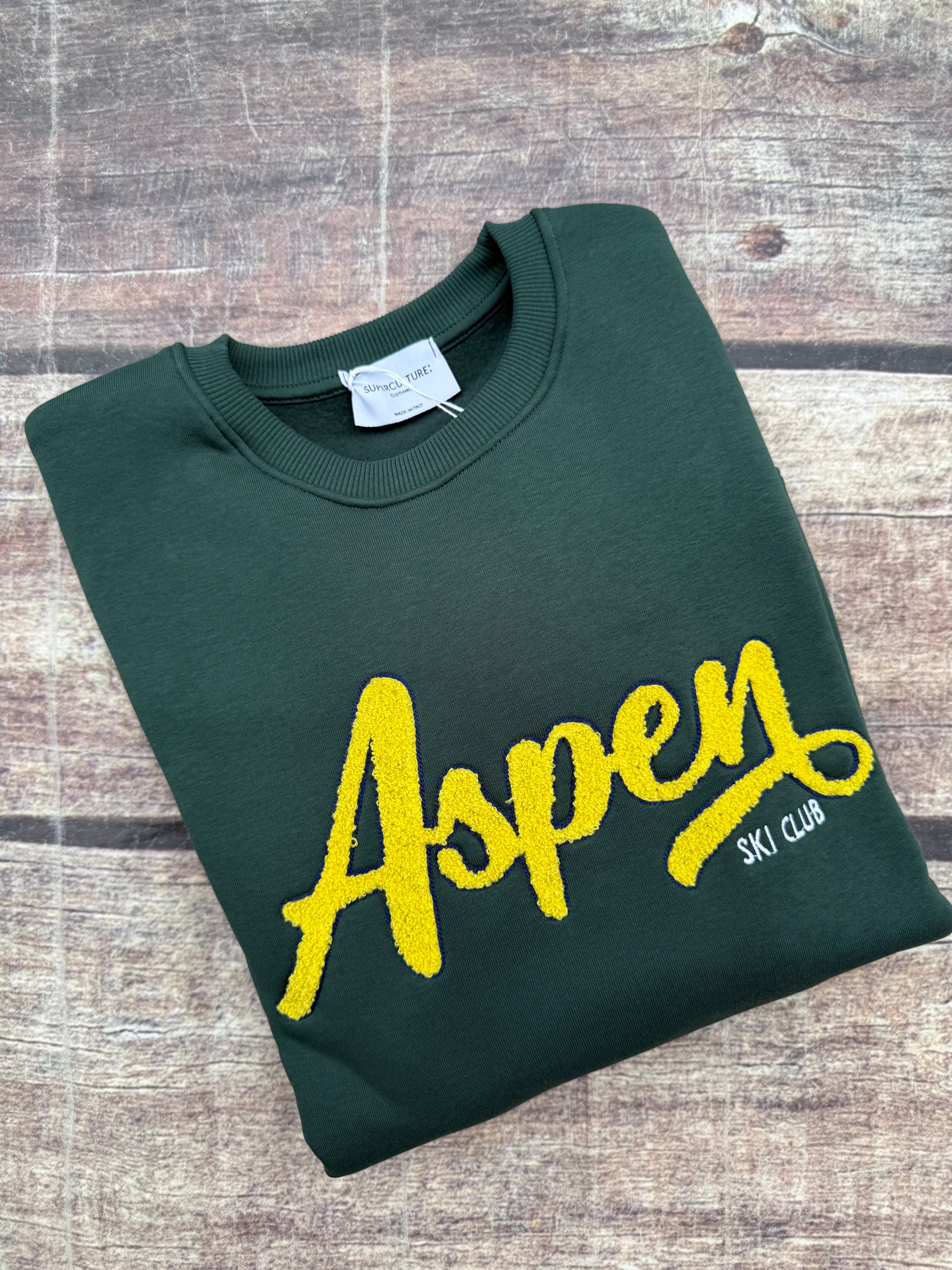 Felpa Superculture Girocollo Verde Bosco A1331 (12218689323348)