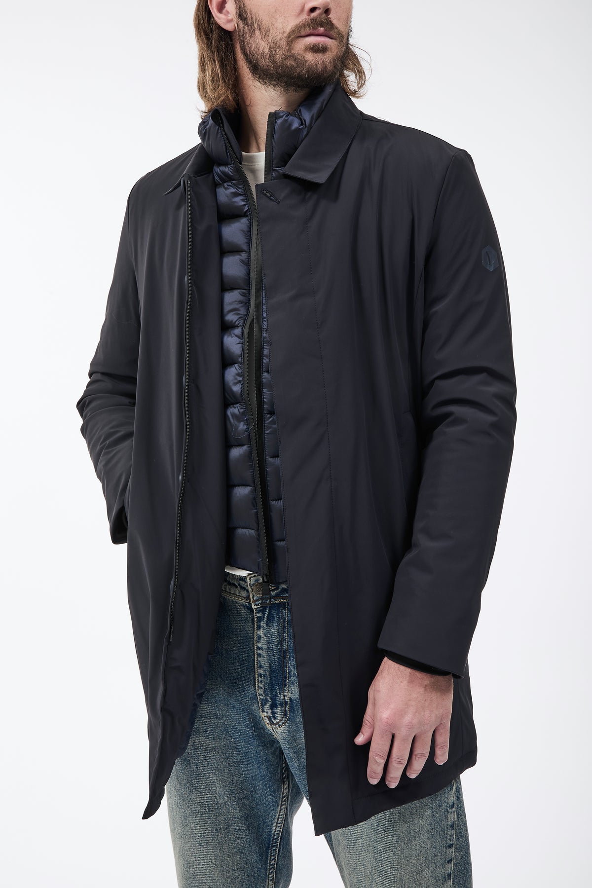 Trench Over-d Imbottito J30 Blu