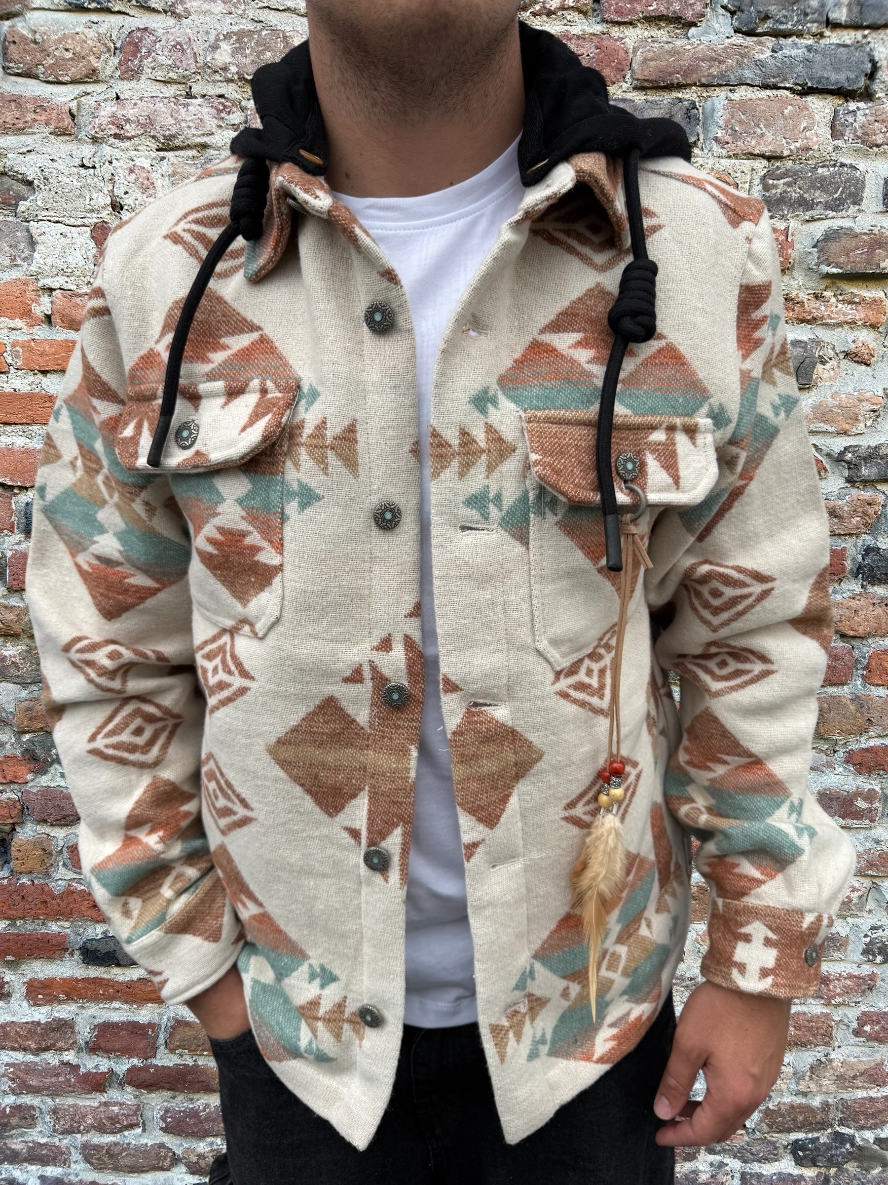 Overshirt Berna Cappuccio Azteco 276 (12235764891988)