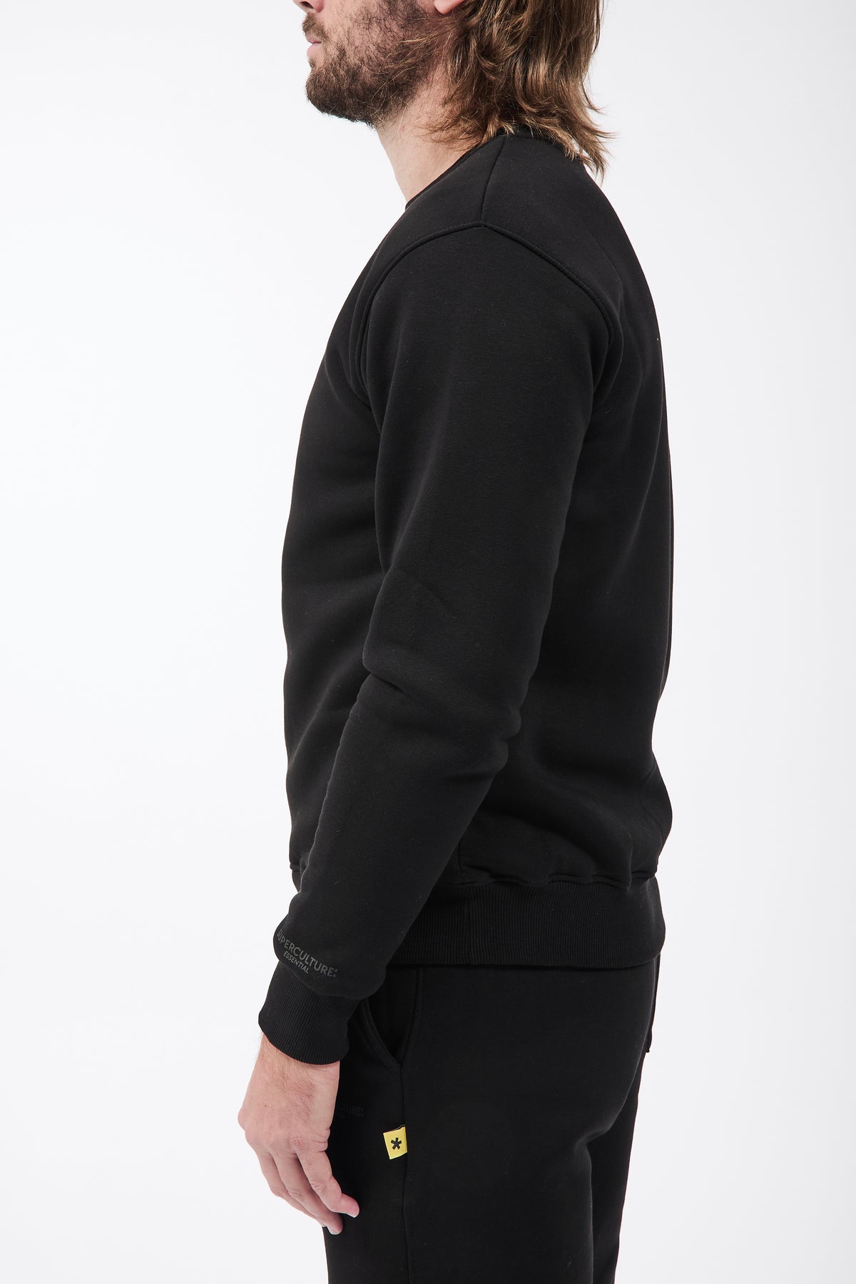 Felpa Superculture Girocollo Teddy Nera