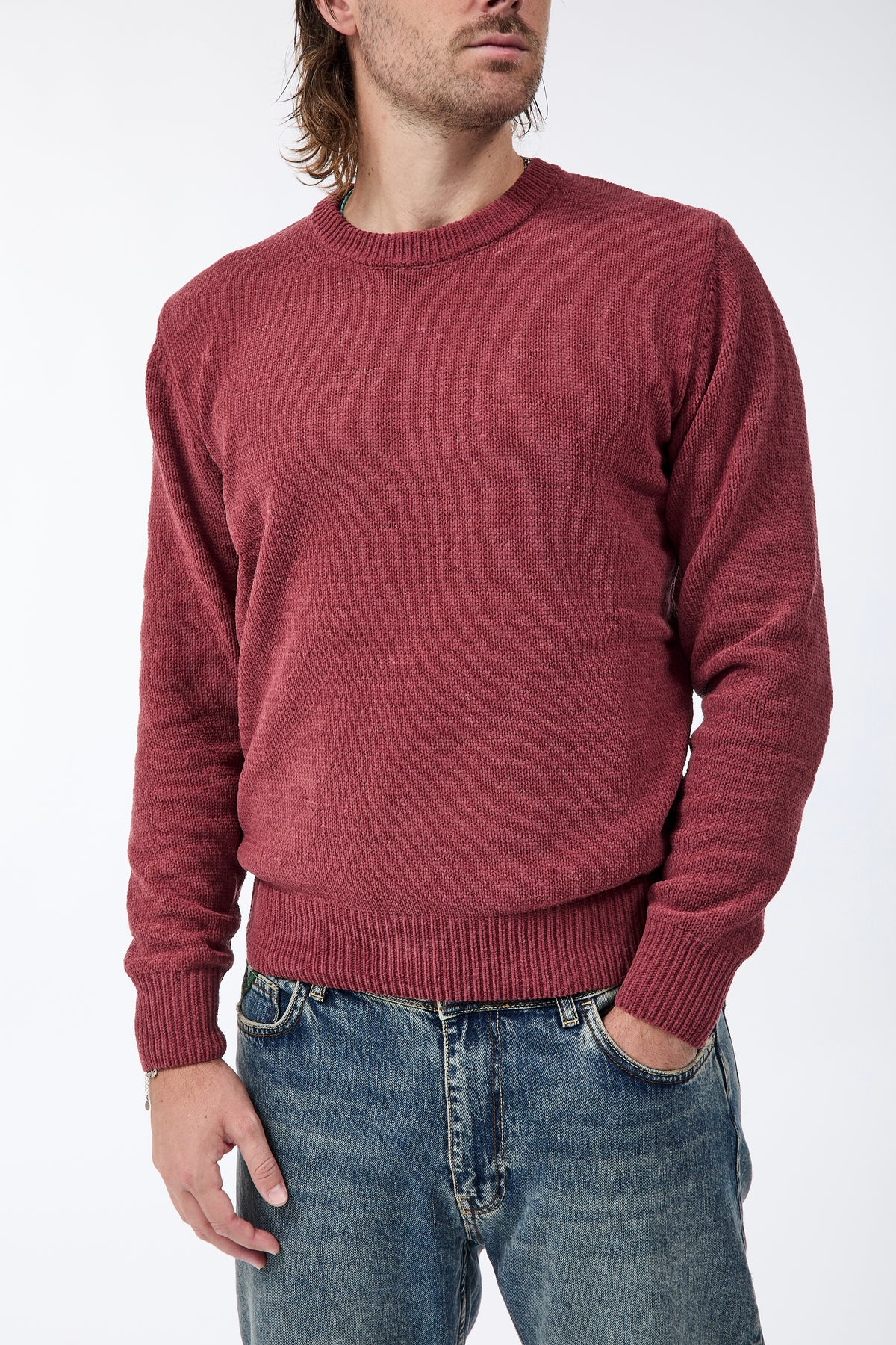 Maglione Gianni Lupo Ciniglia Rust Red 535