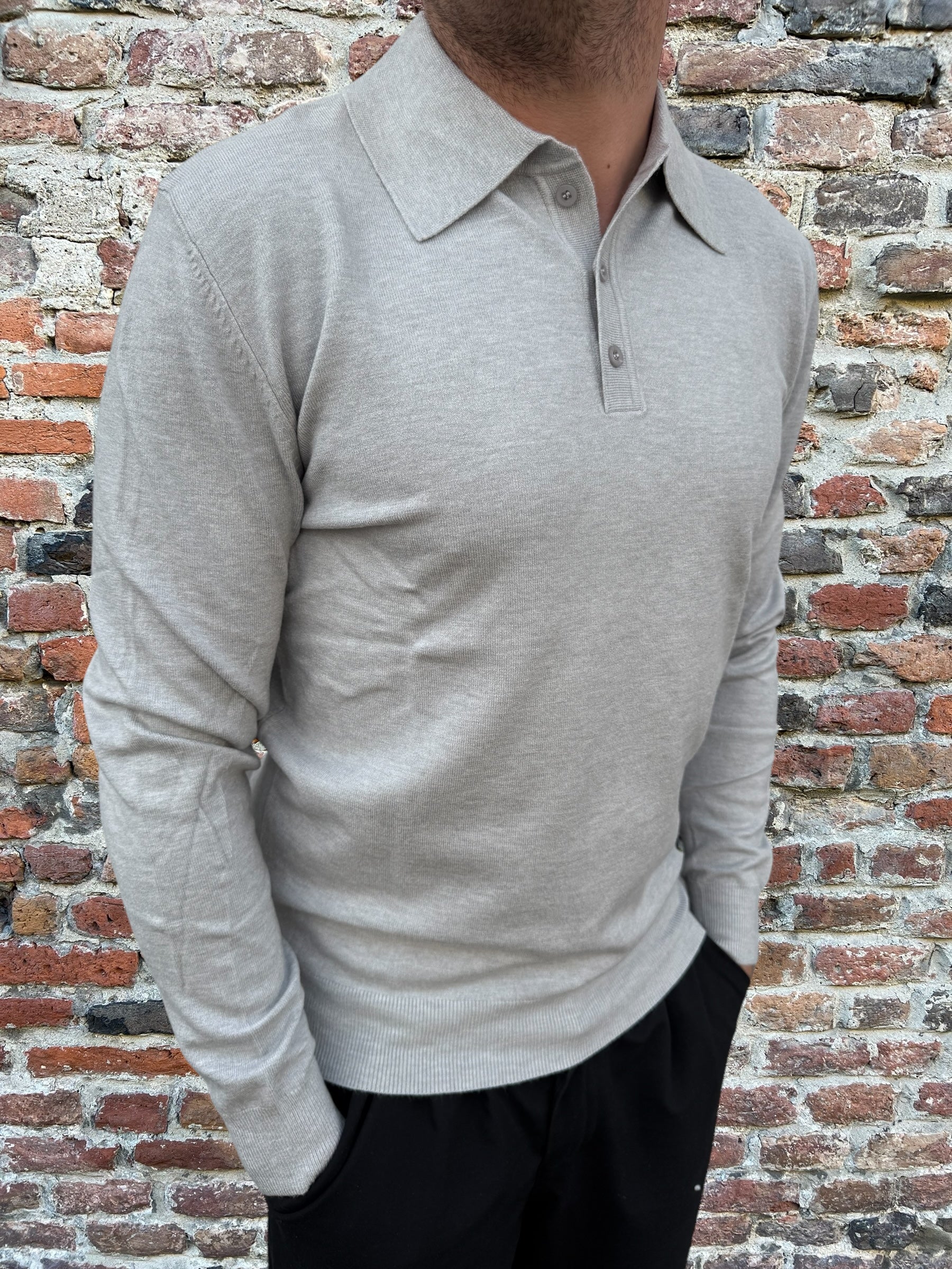 Maglioncino Polo Gianni Lupo Grigio 508 (12238891221332)