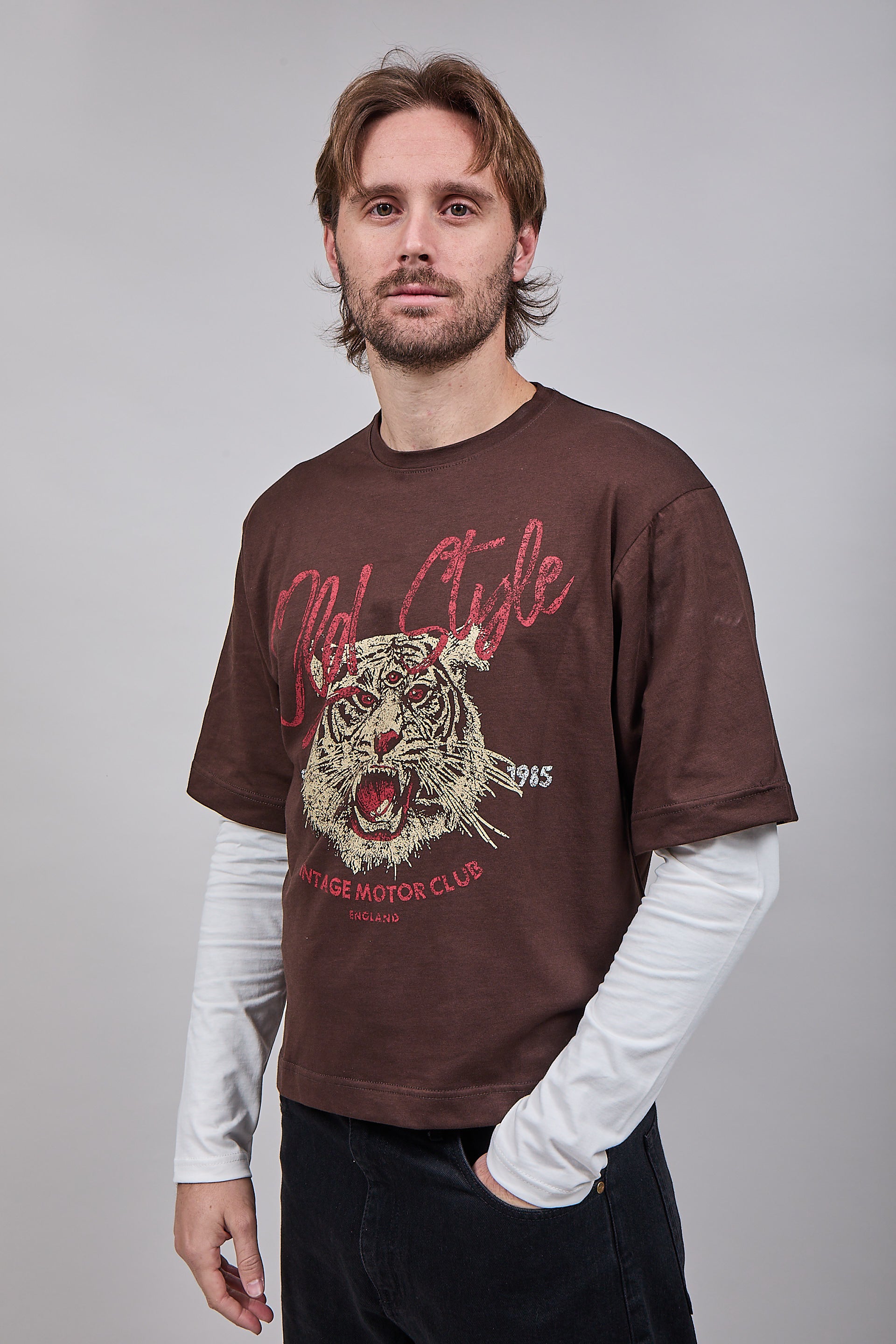 T-shirt Doppiamanica Berna Tigre Moro