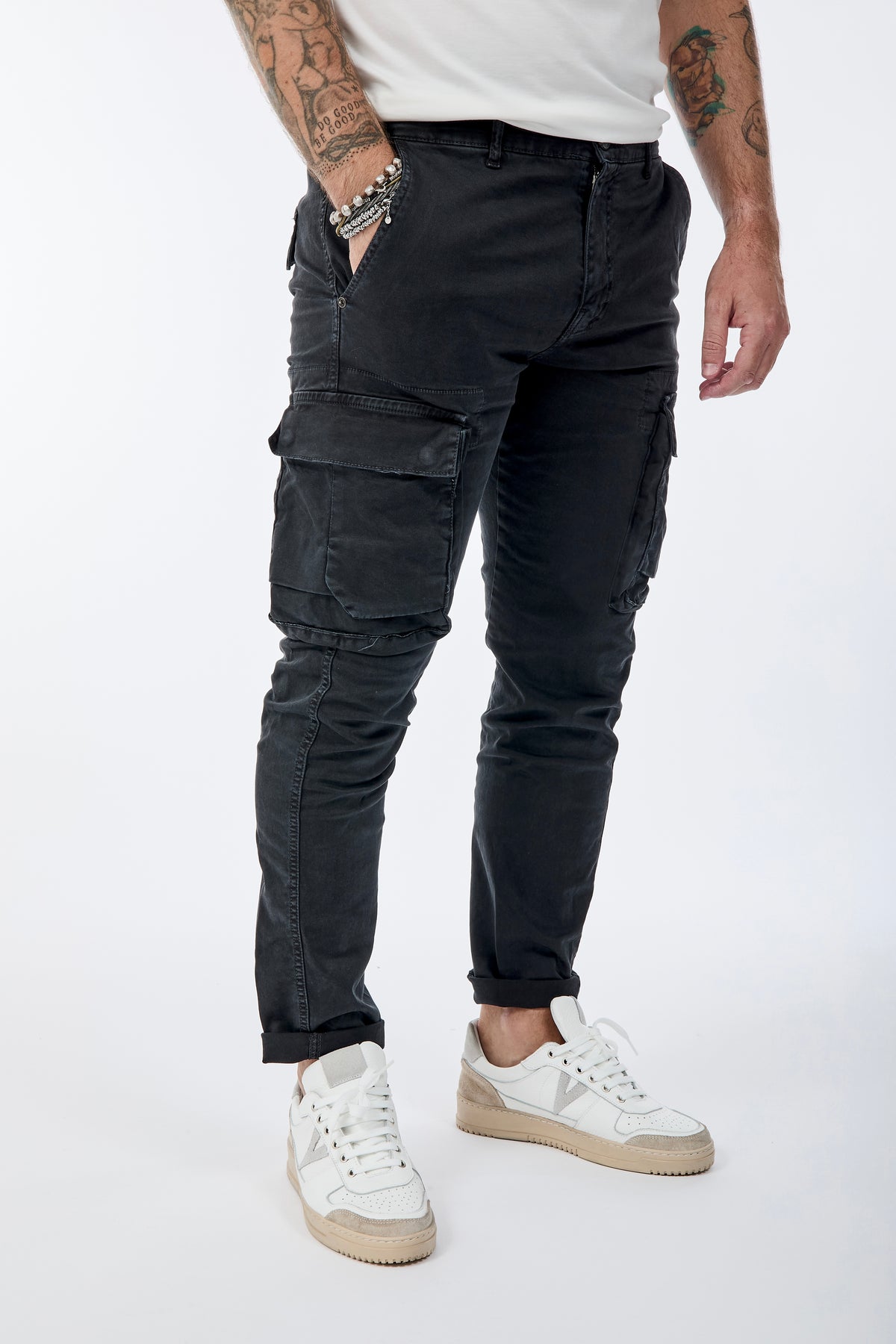 Pantalone Berna Cargo Nero 008