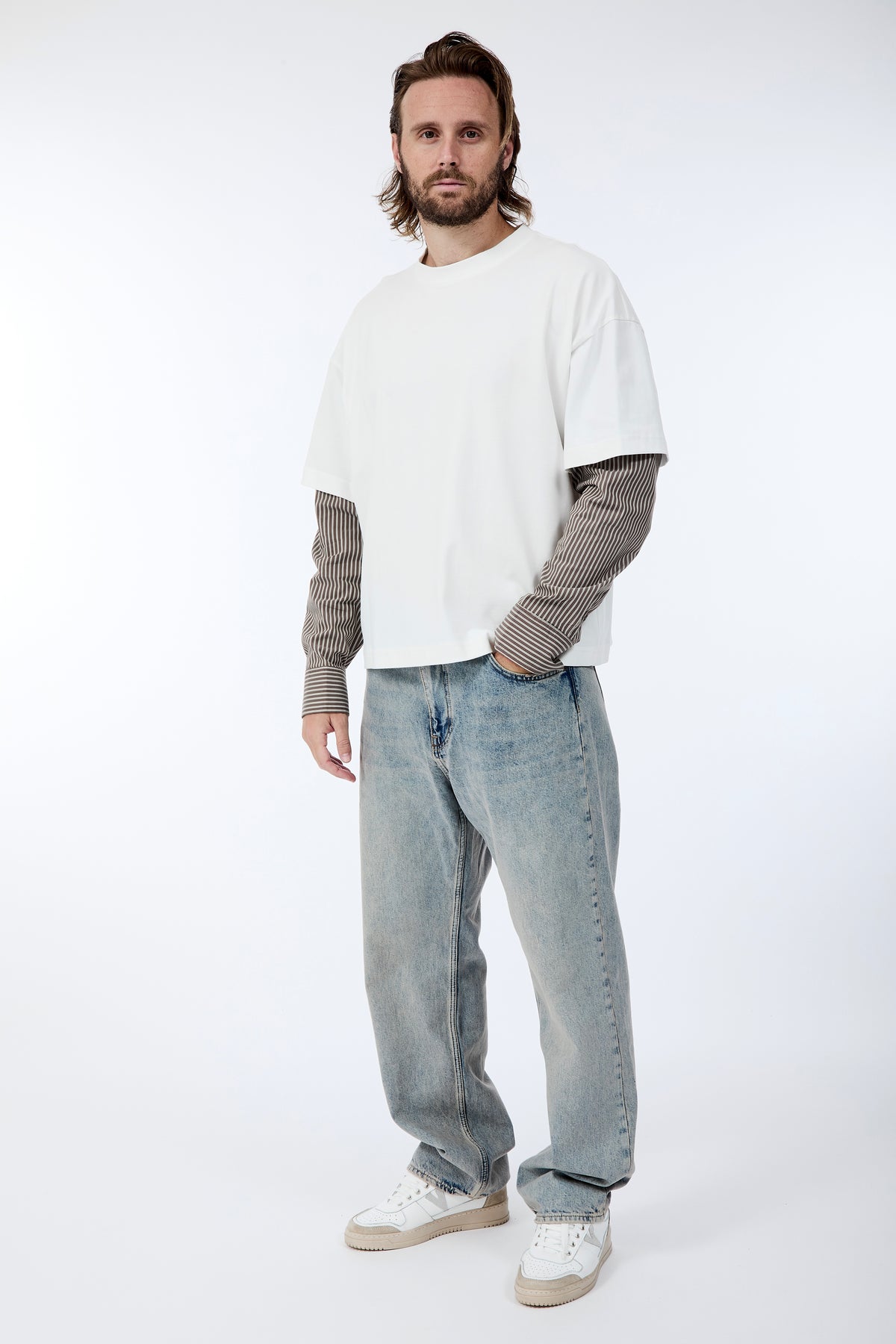 T-shirt Imperial Doppia Manica Panna