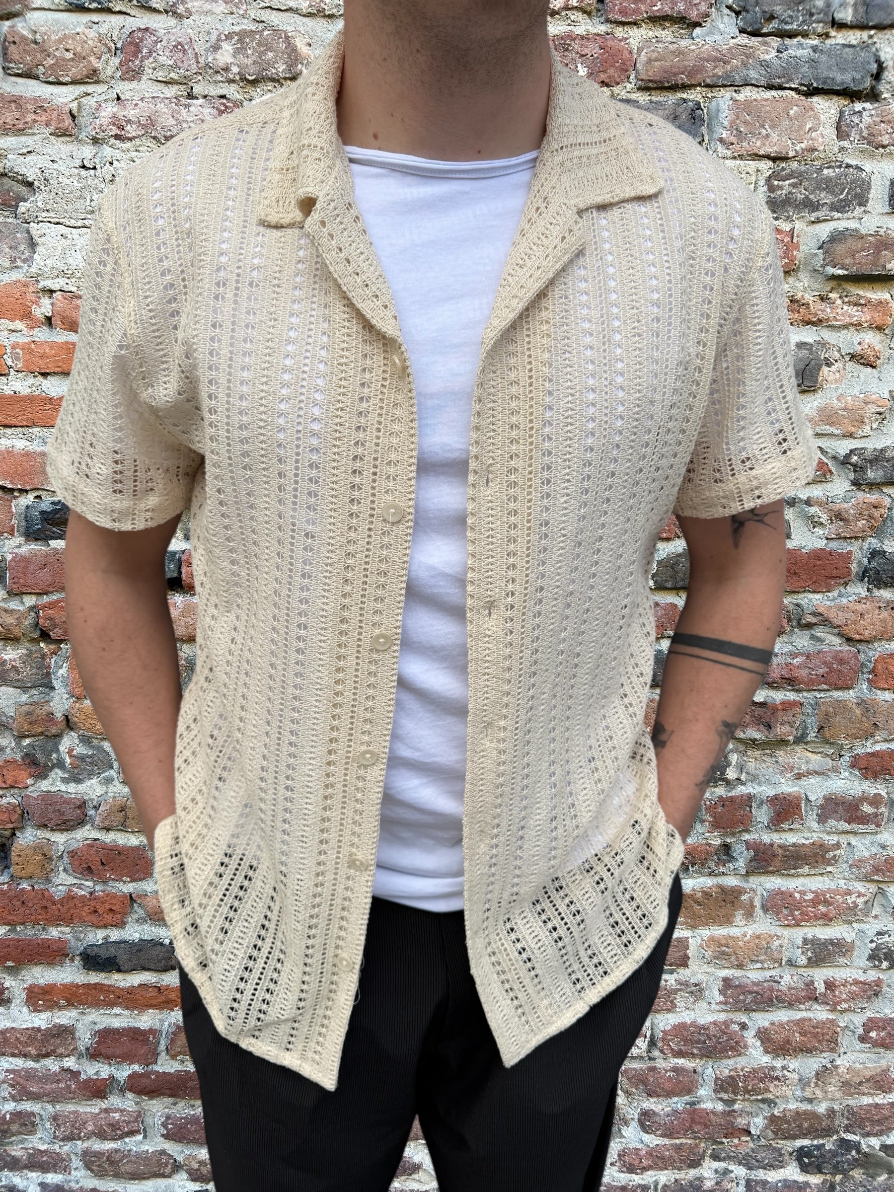 Camicia Gianni Lupo Beige 347 (11921075667284)