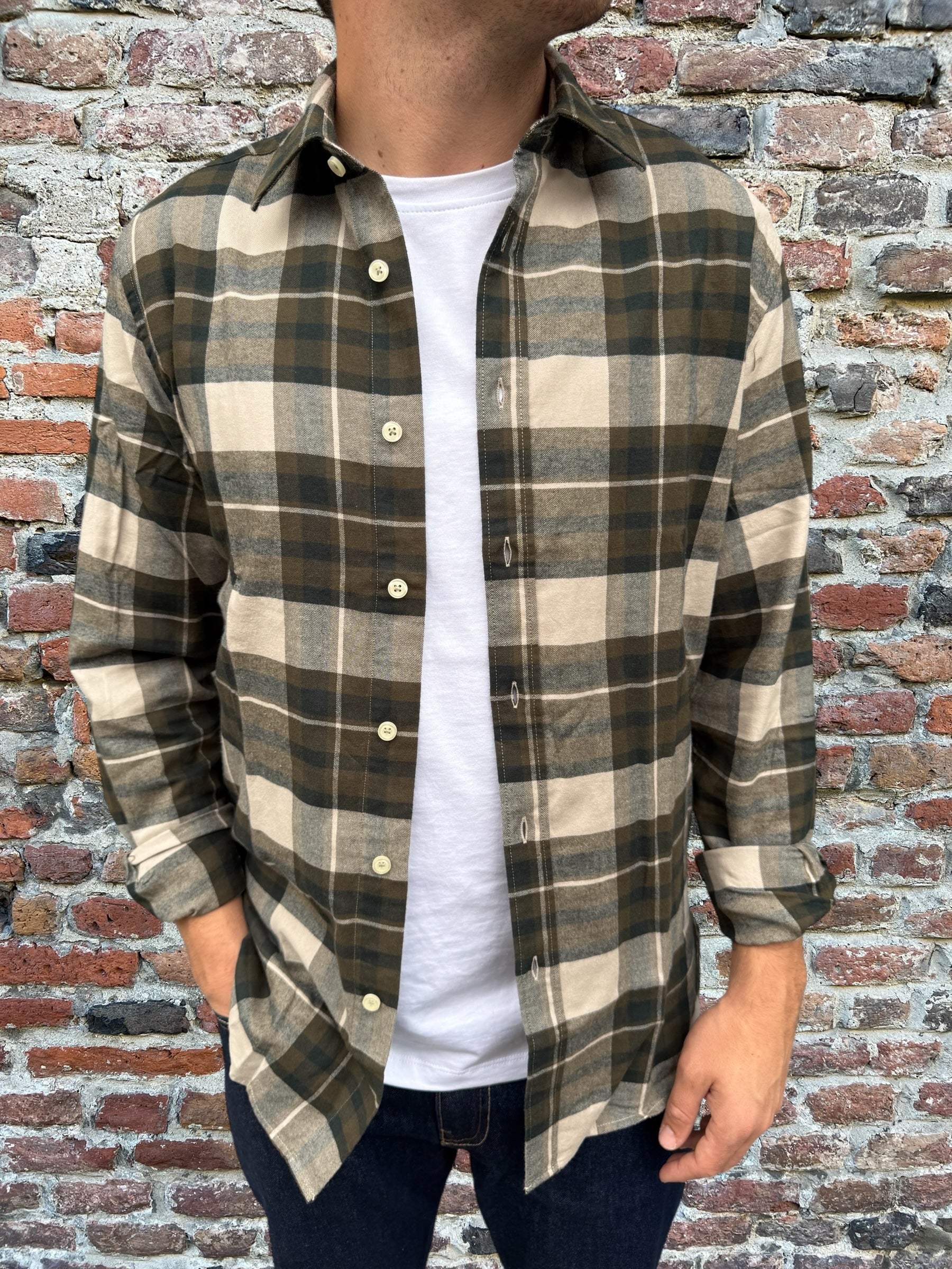 Camicia Imperial Quadri Fango-Verde 955 (12244854079828)