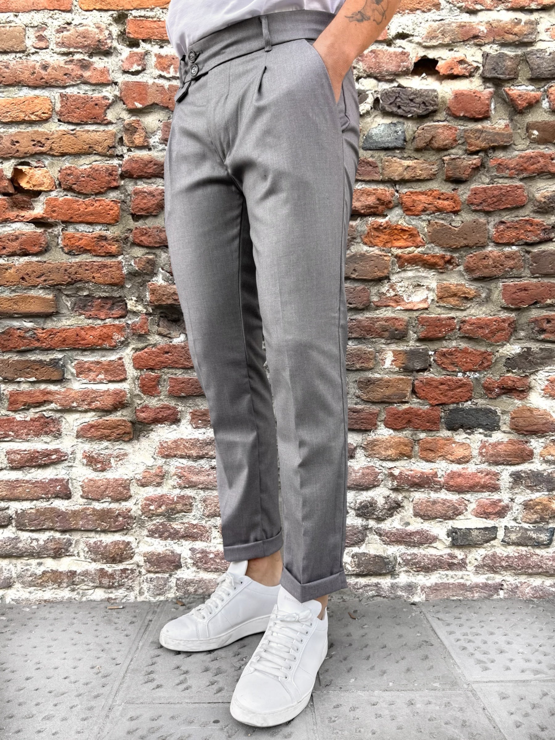 Pantalone Gianni Lupo Grigio 21794 (12238682030420)