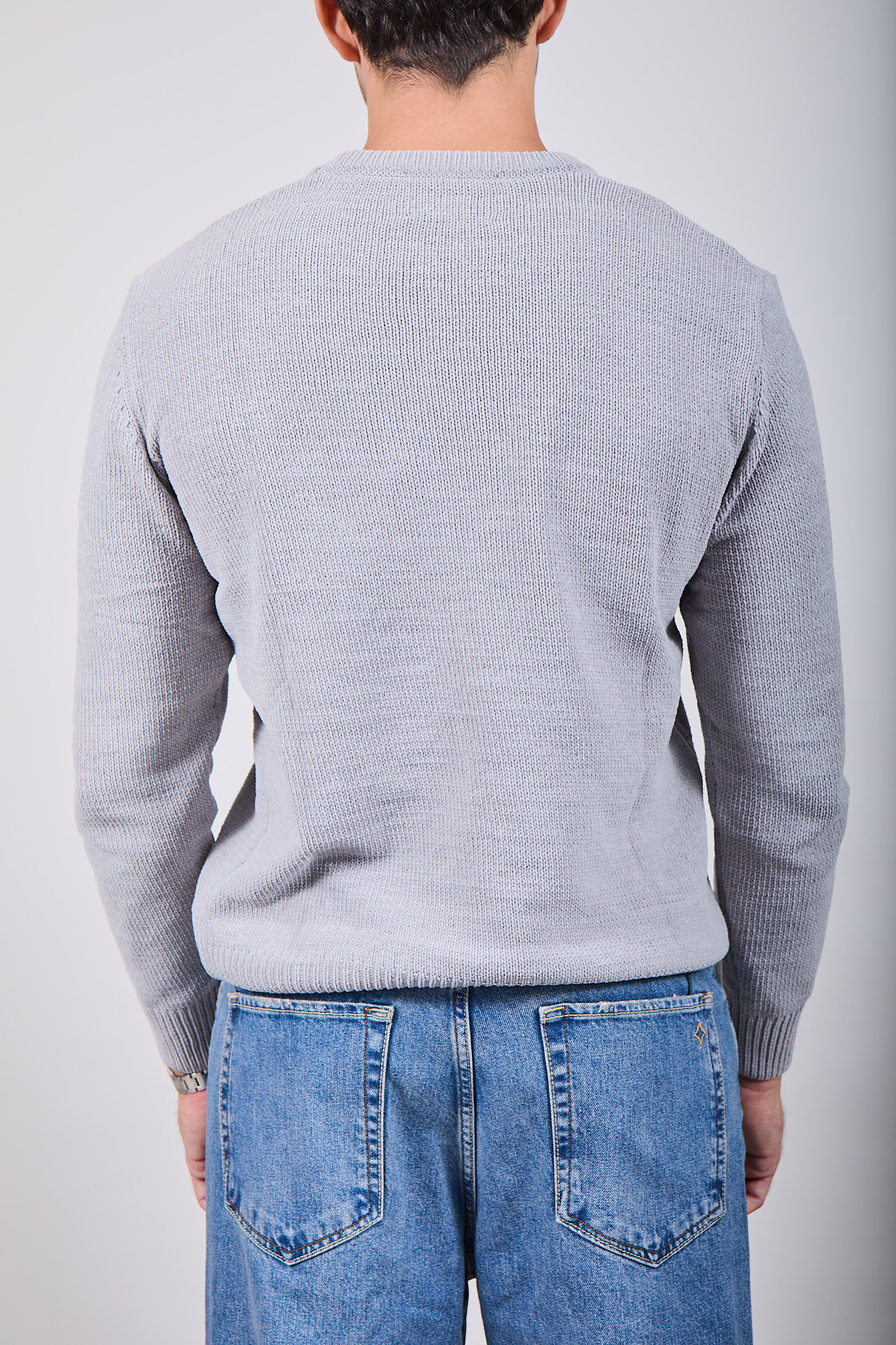 Maglione Gianni Lupo Ciniglia Grigio 535 (12245638644052)