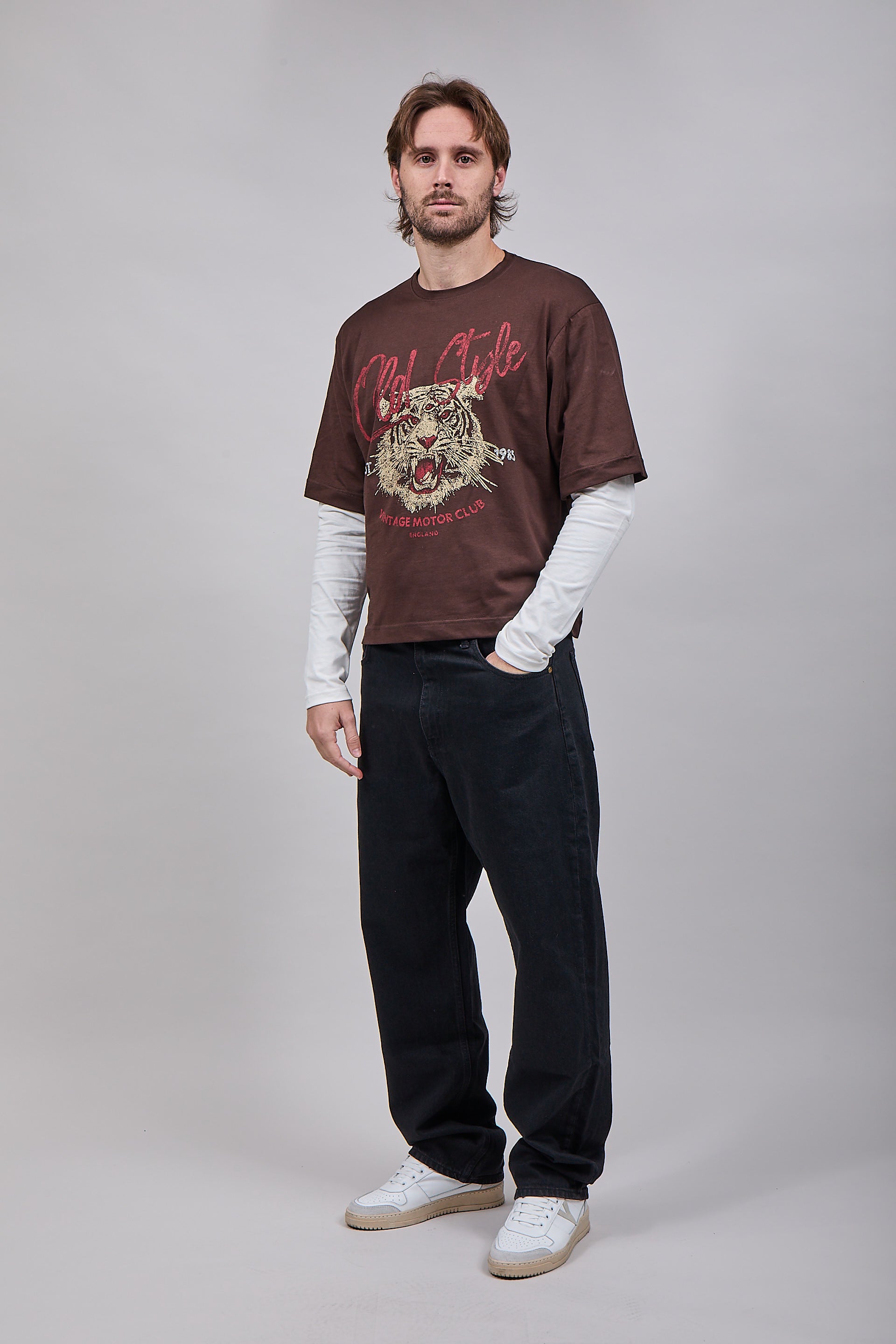 T-shirt Doppiamanica Berna Tigre Moro