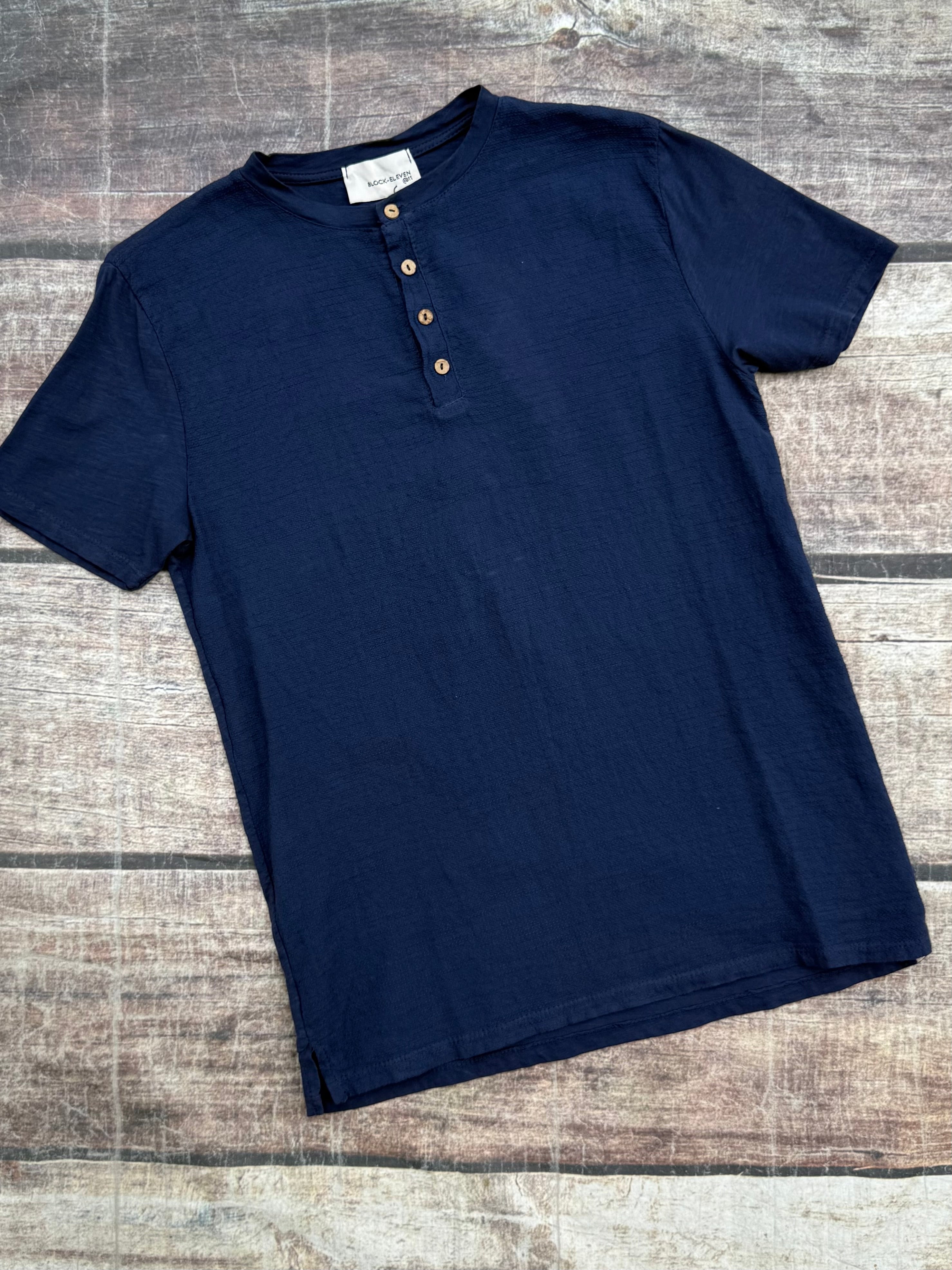 T-shirt Block Eleven Serafino Garzata Blu (12060251914580)