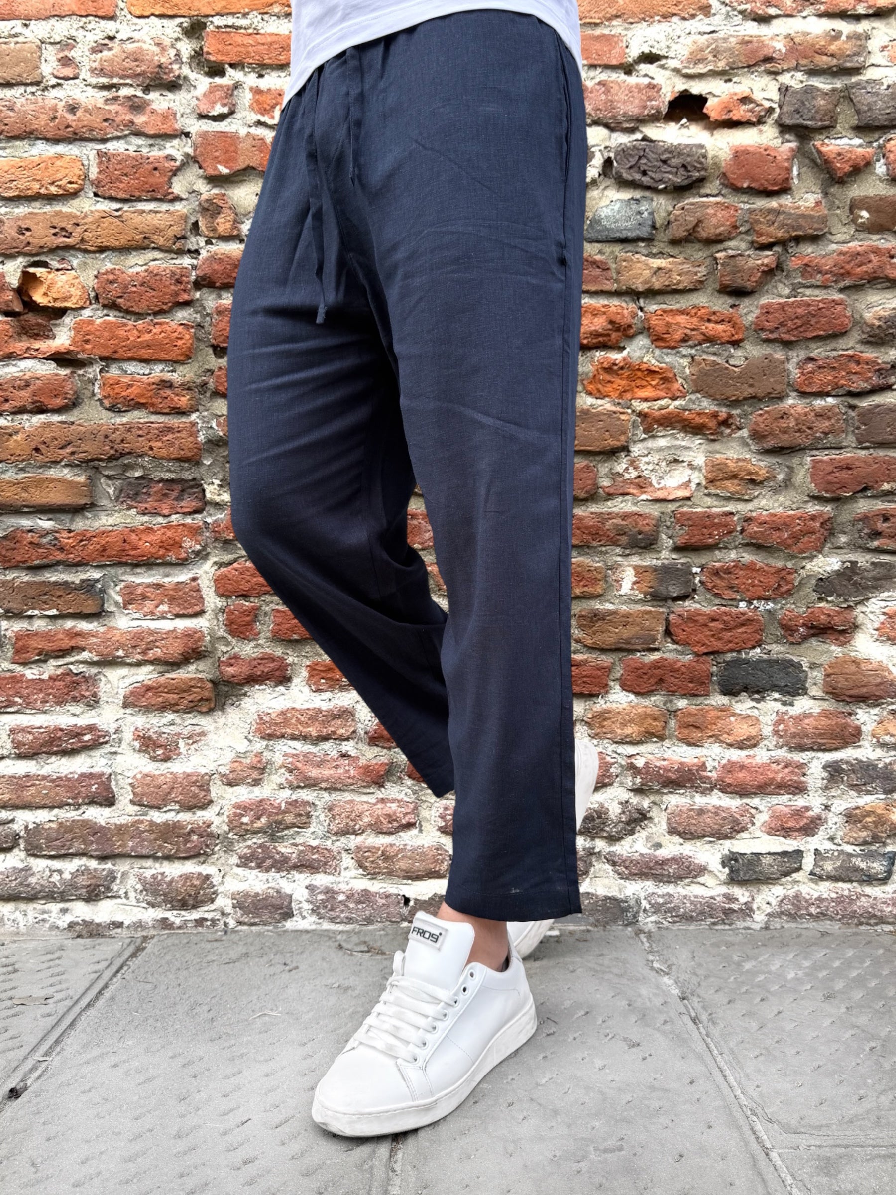 Pantalaccio Why Not Brand Shibuya Lino Blu PL62 (12147531743572)