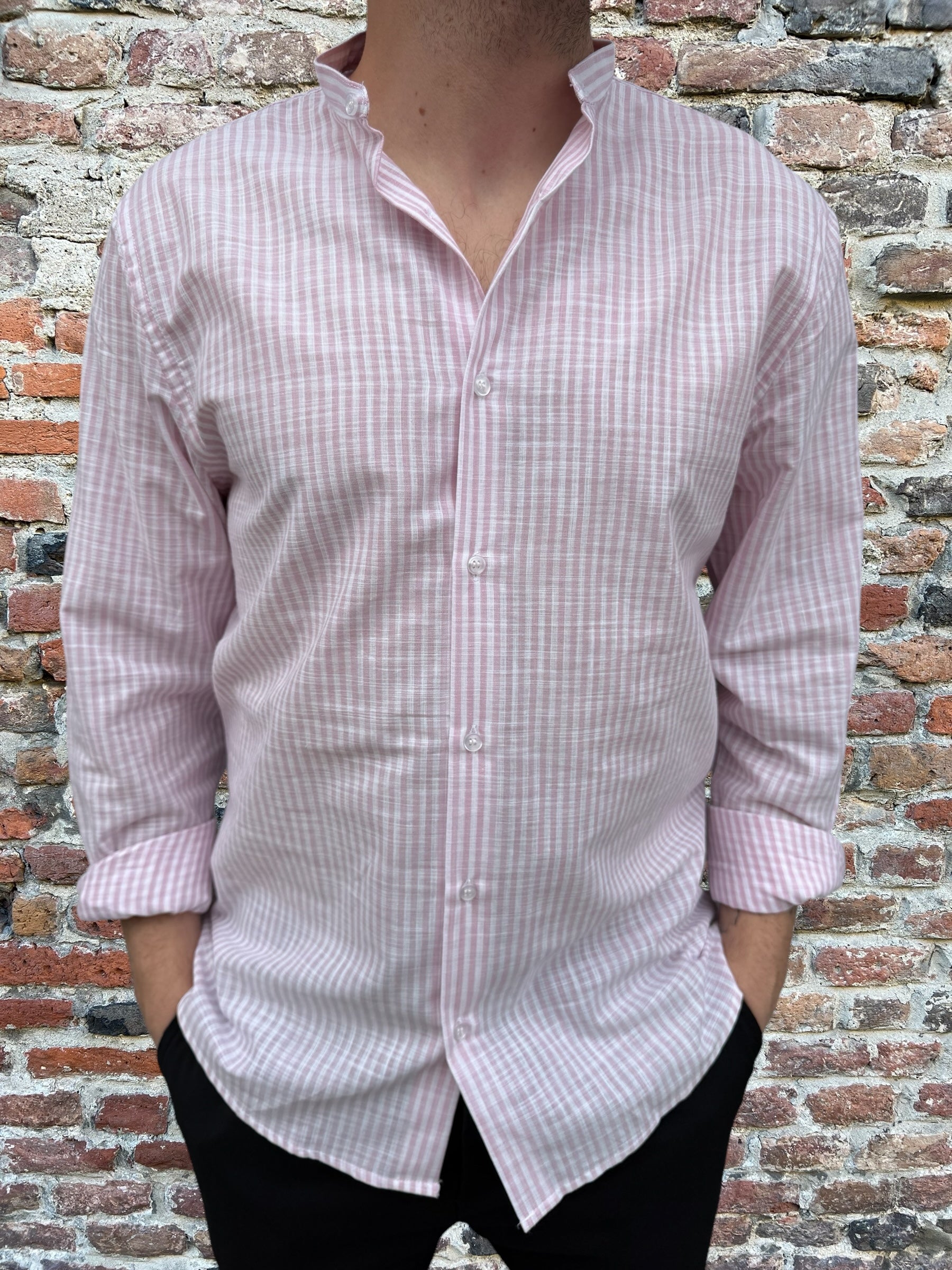 Camicia Why Not Brand Rigata Rosa K58 (11899274756436)