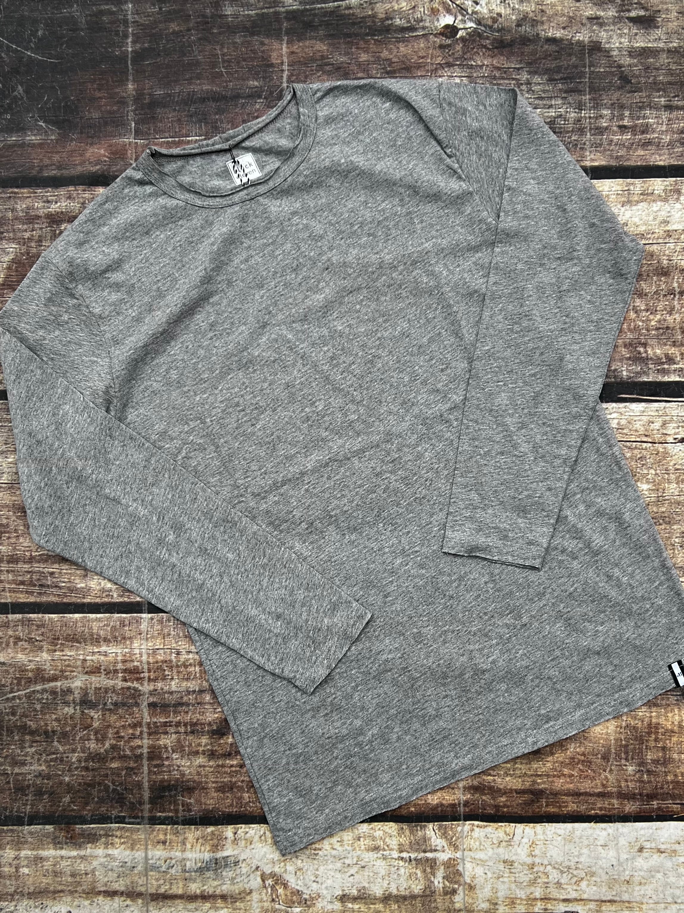 T-shirt Block Eleven Manica Lunga Grigia (8938984276308)