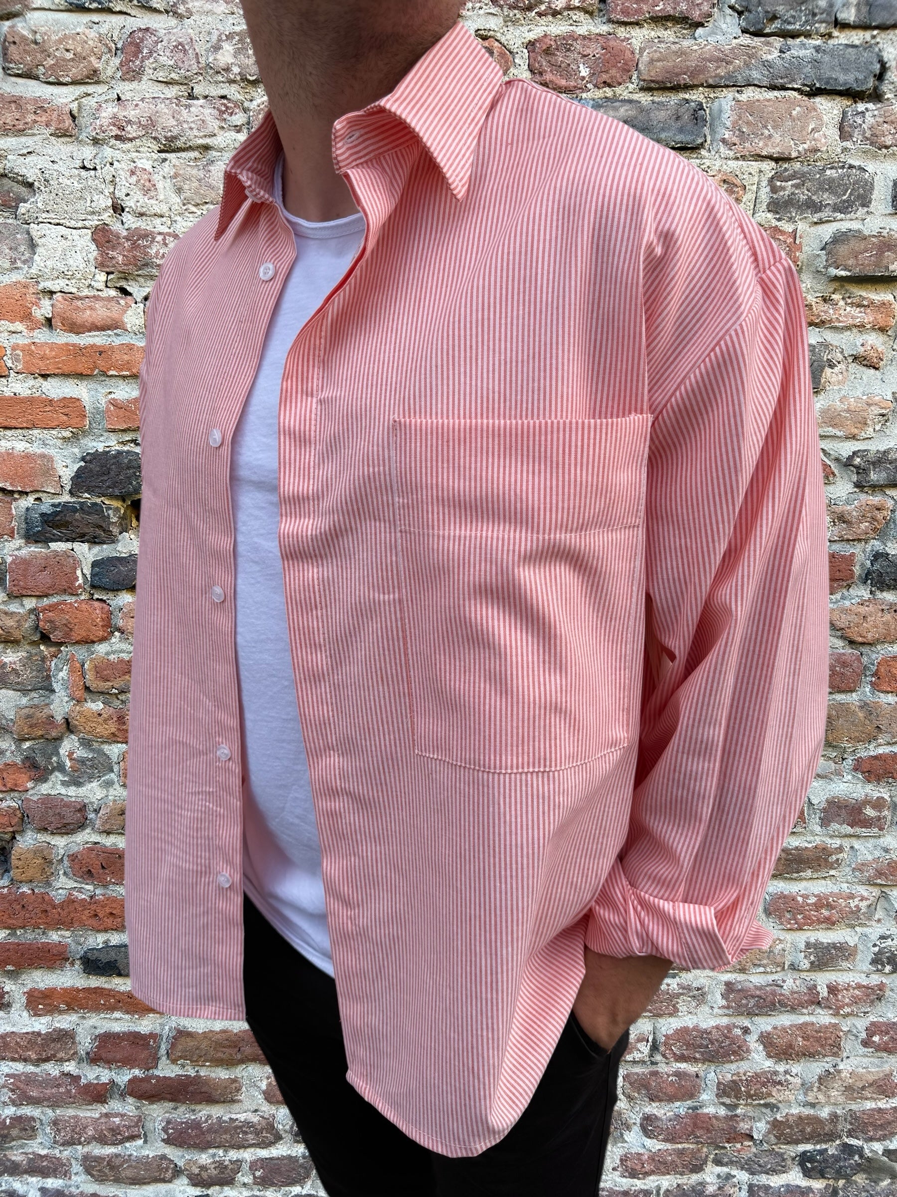 Camicia Njb Cropped Rigata Salmone (11986313773396)