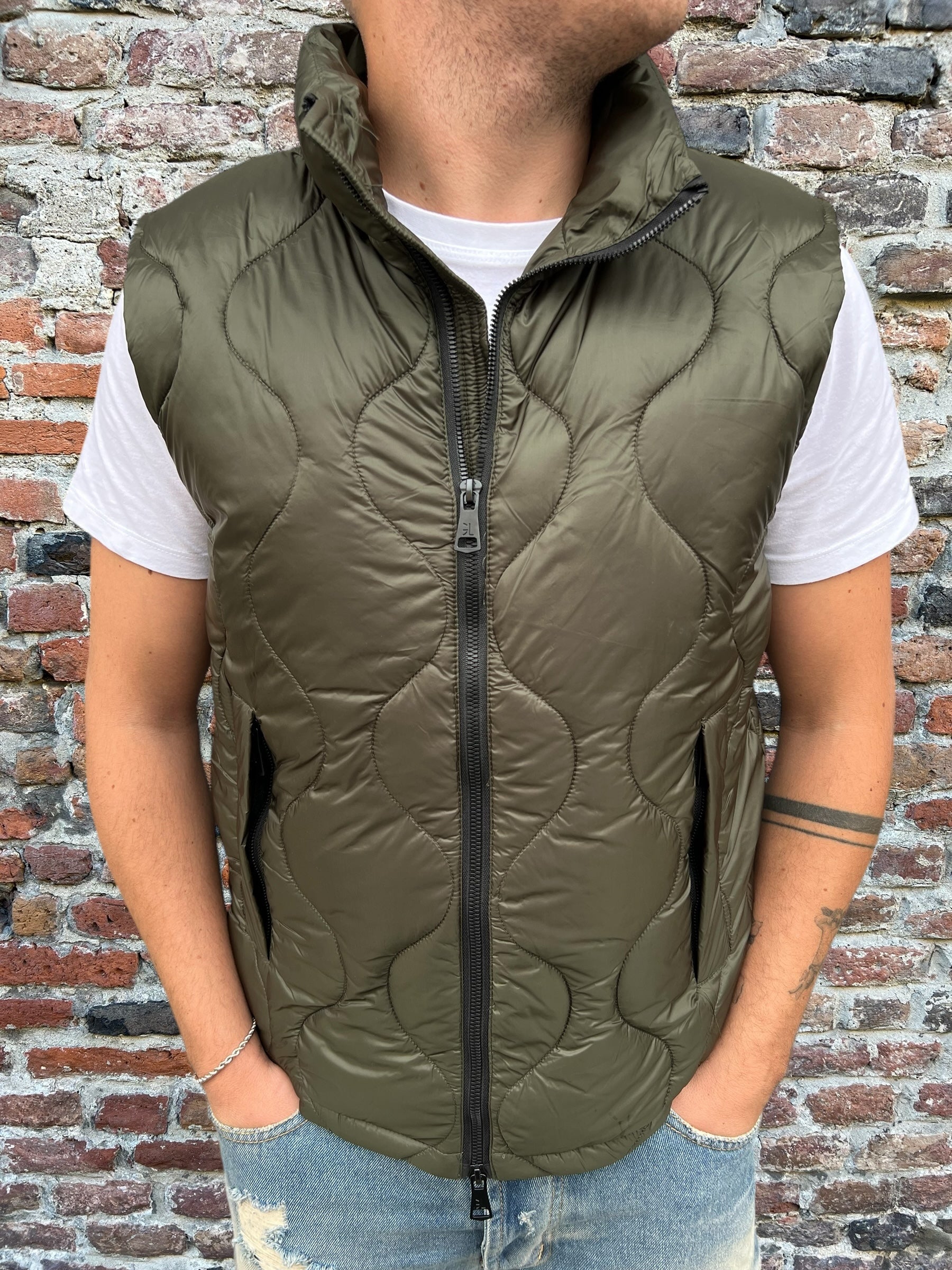 Piumino Gianni Lupo Piumino Gianni Lupo Smanicato Dark Green 320R