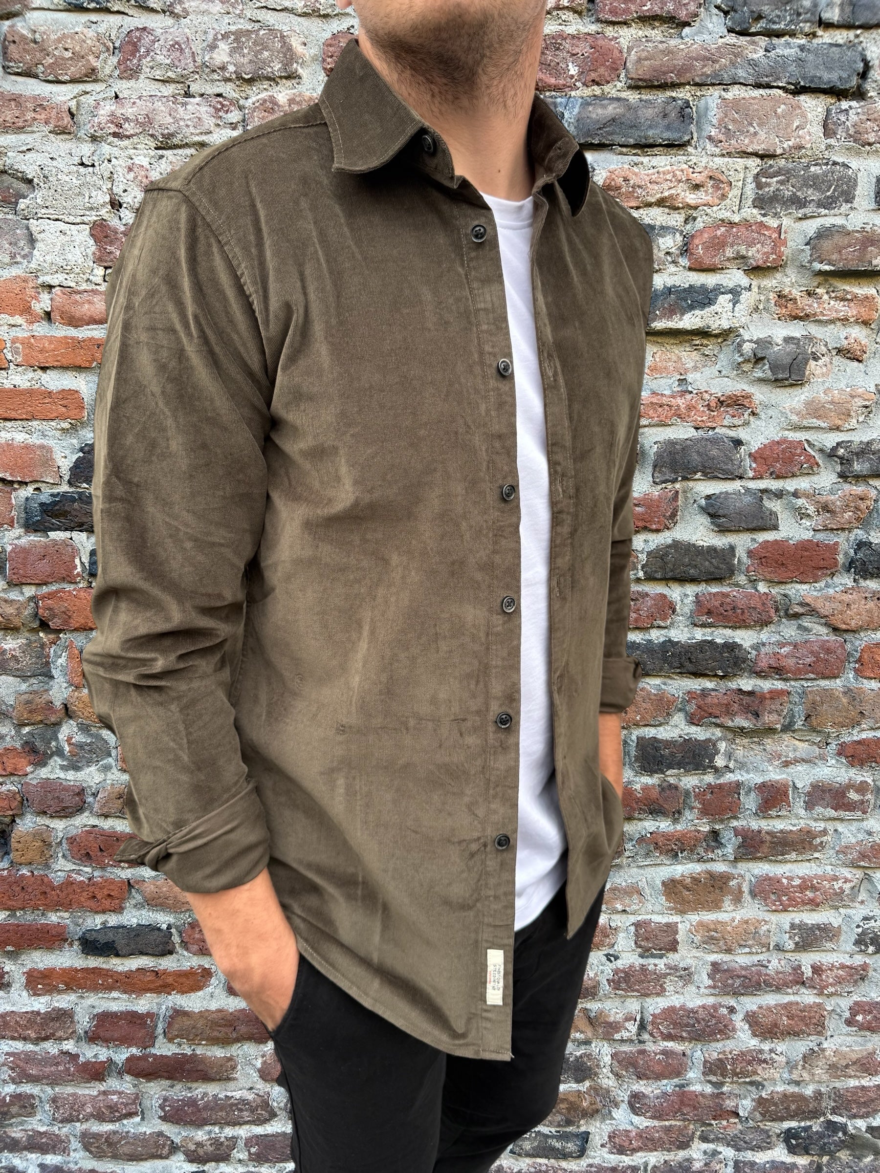 Camicia Gianni Lupo Velluto 8007 Militare (12242120147284)
