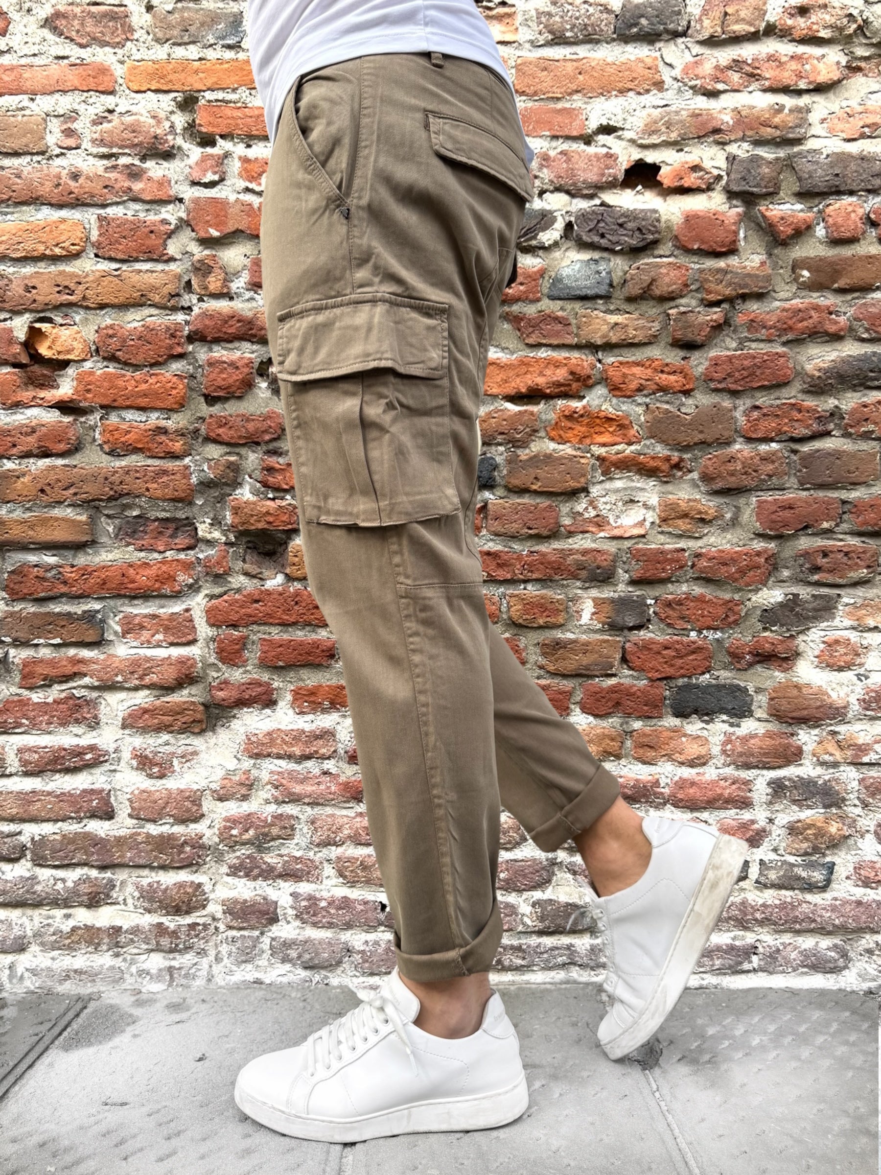 Pantalone Gianni Lupo Cargo Fango 326 (12247708893524)