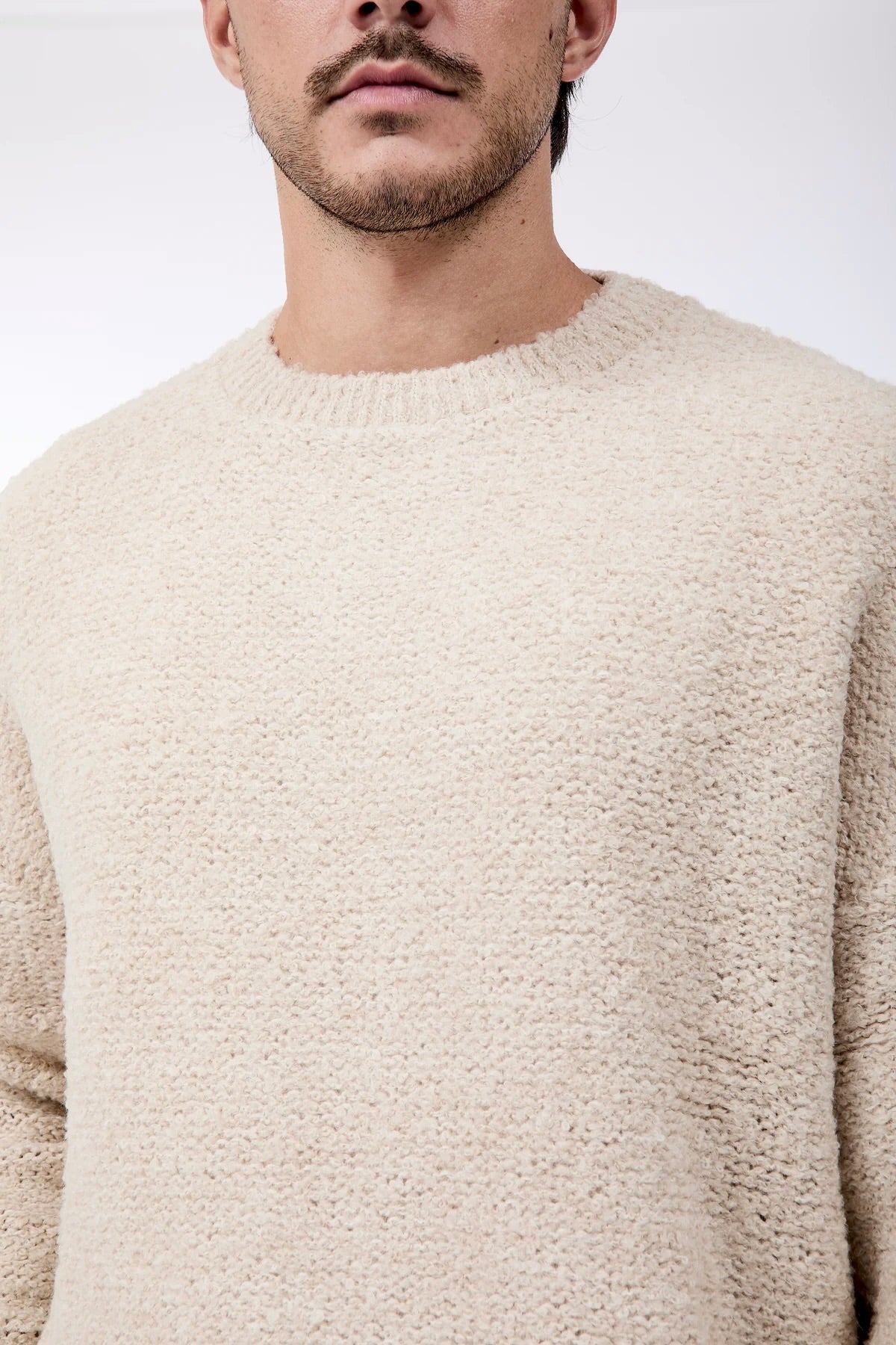 Maglione Over-d Bouclé Cropped Corda M65