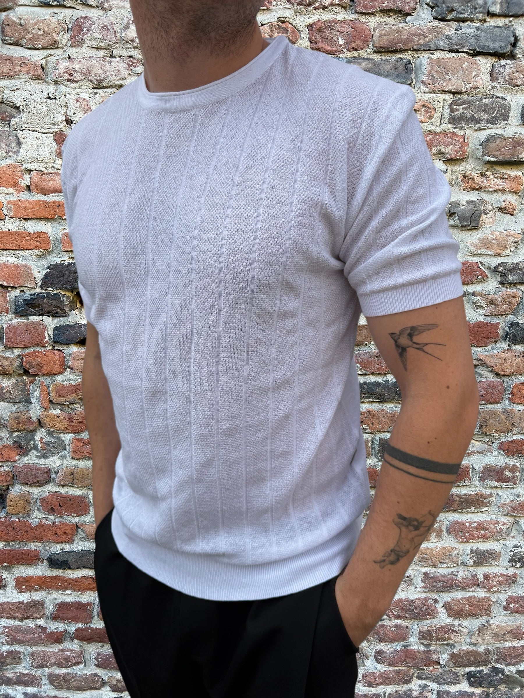 T-shirt Hamaki-Ho Rigata Bianca 3148 (12068500799828)