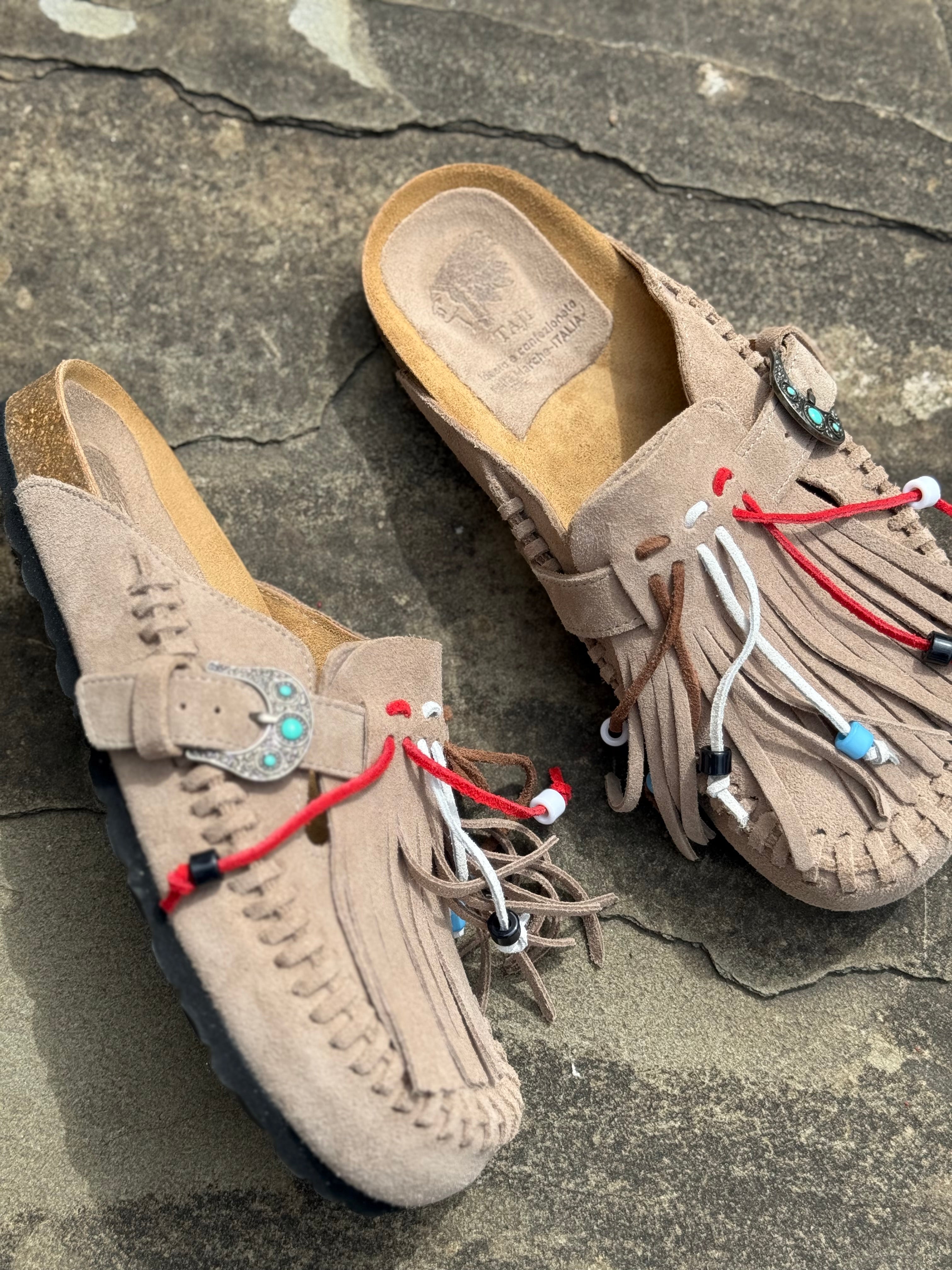Sabot Taji Caribe Suede Pietra (11976625881428)