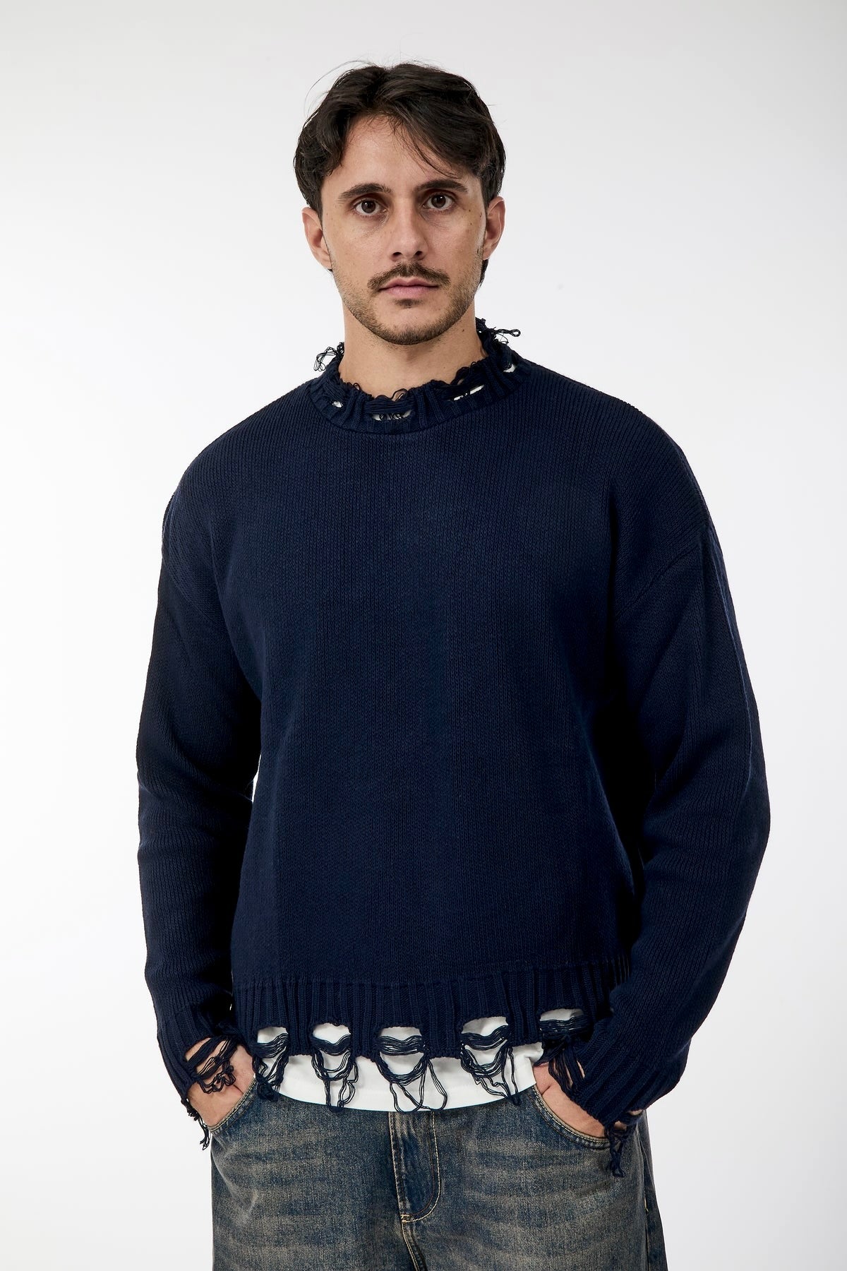 Maglione Imperial Strappi Blu