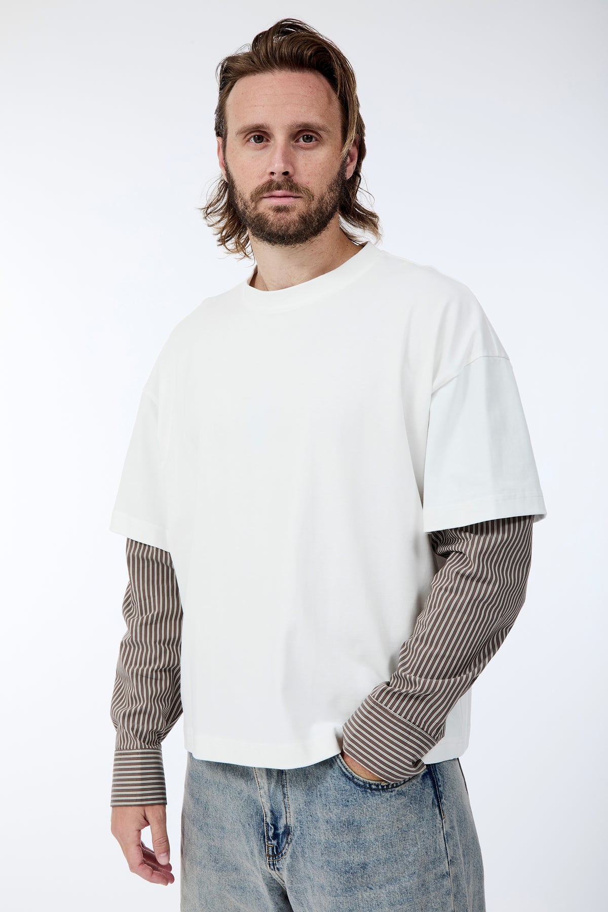 T-shirt Imperial Doppia Manica Panna