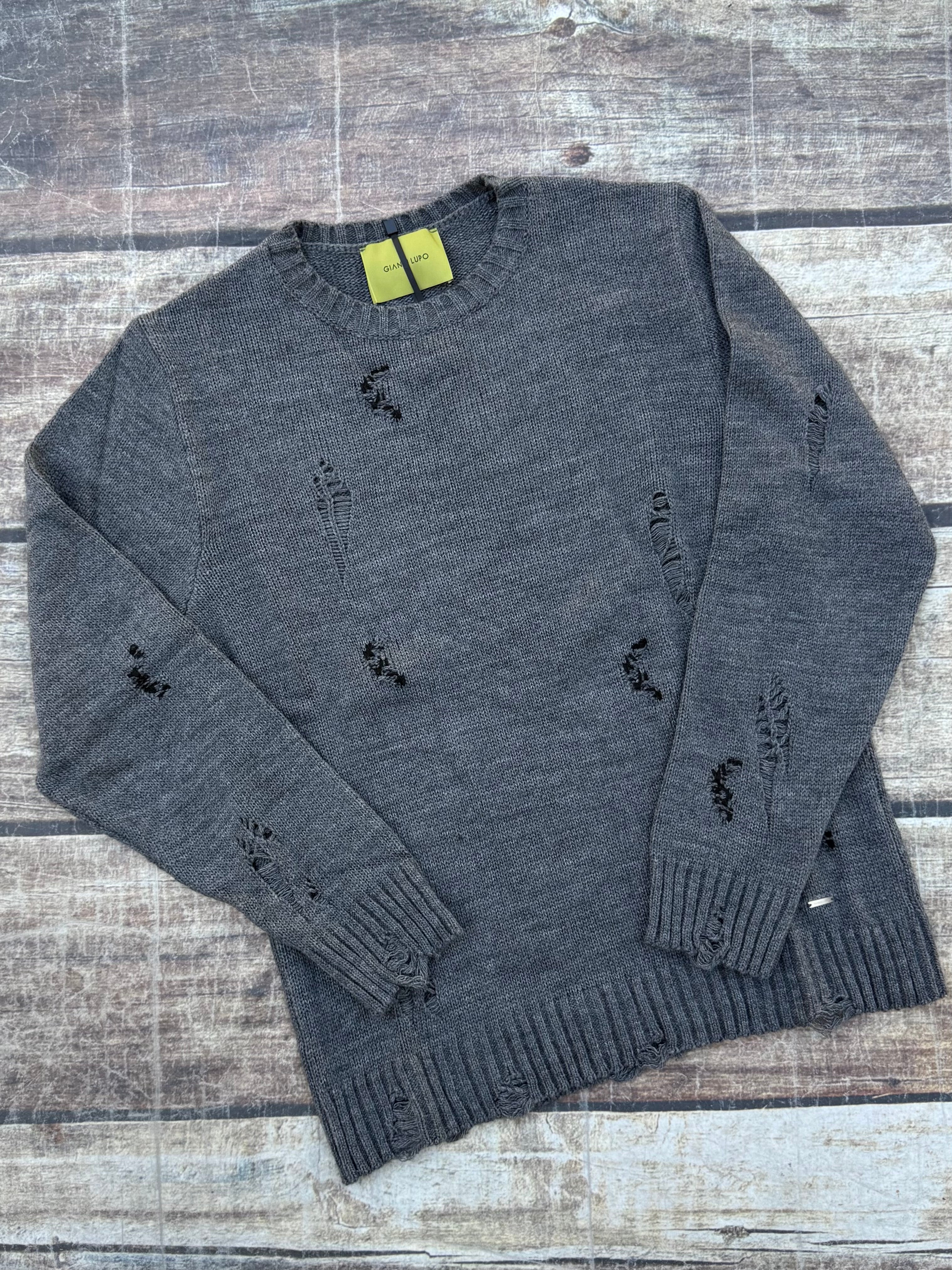 Maglione Gisìanni Lupo Strappi Grey 1010 (12234423435604)