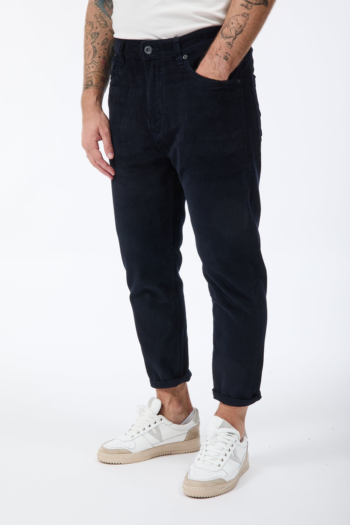 Pantalone Gianni Lupo Velluto Navy 6227