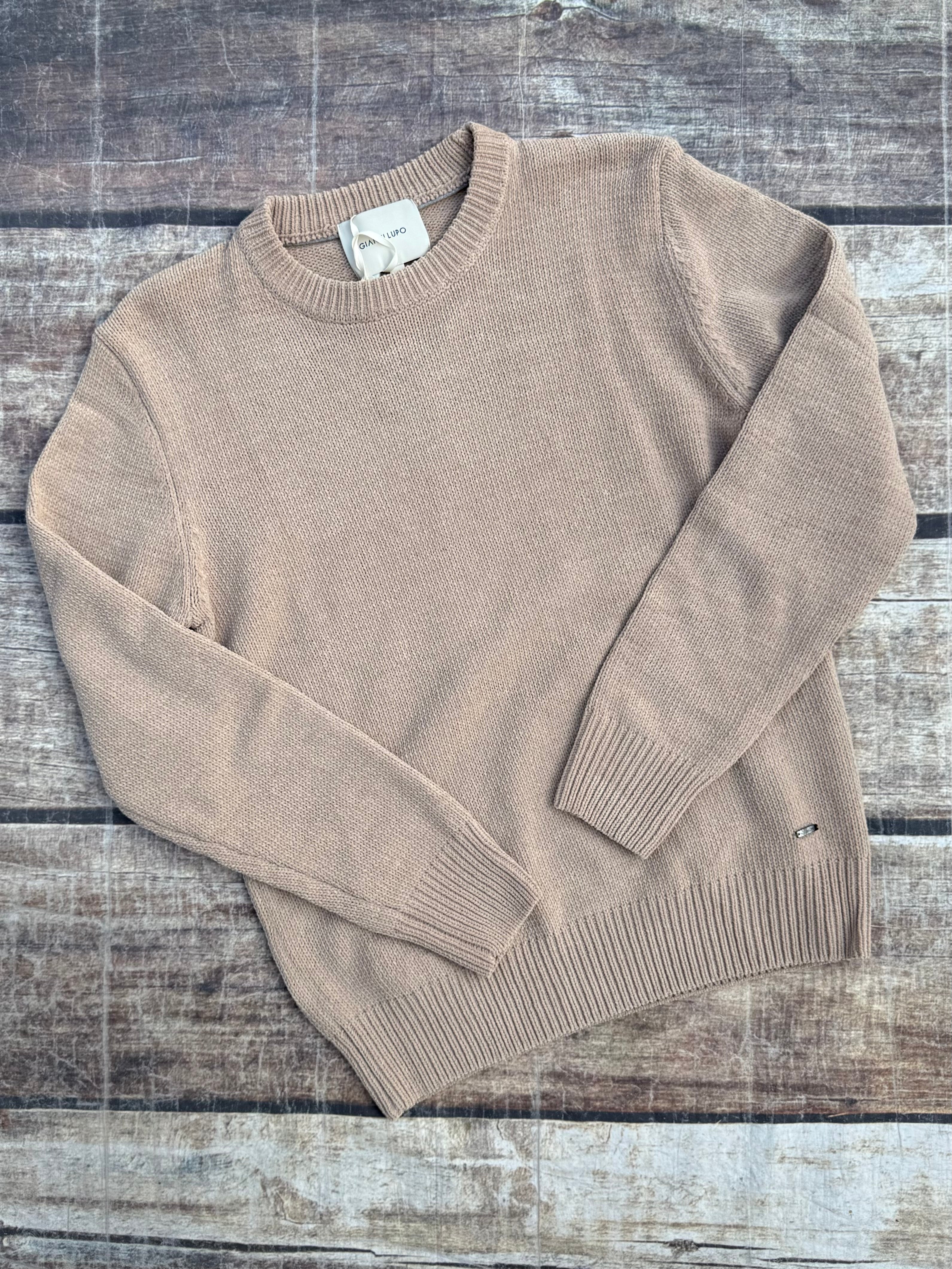 Maglione Gianni Lupo Ciniglia Beige 535 (12227812098388)