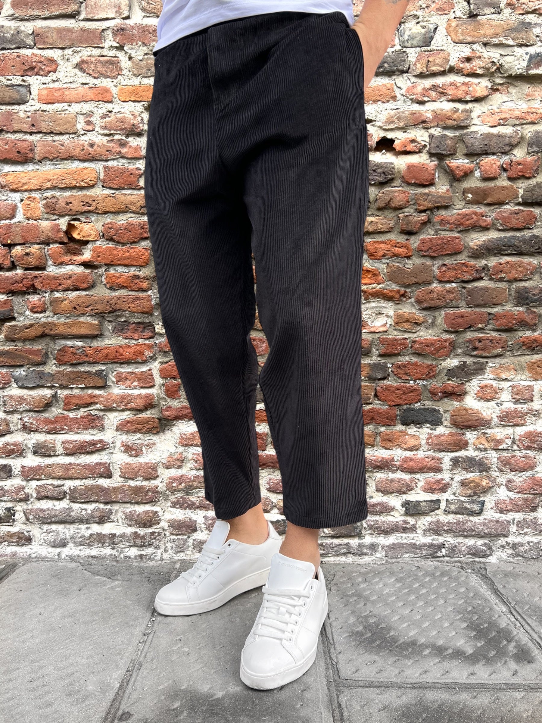 Pantalaccio Why Not Brand Shibuya Velvet Nero PL56 (9750604546388)