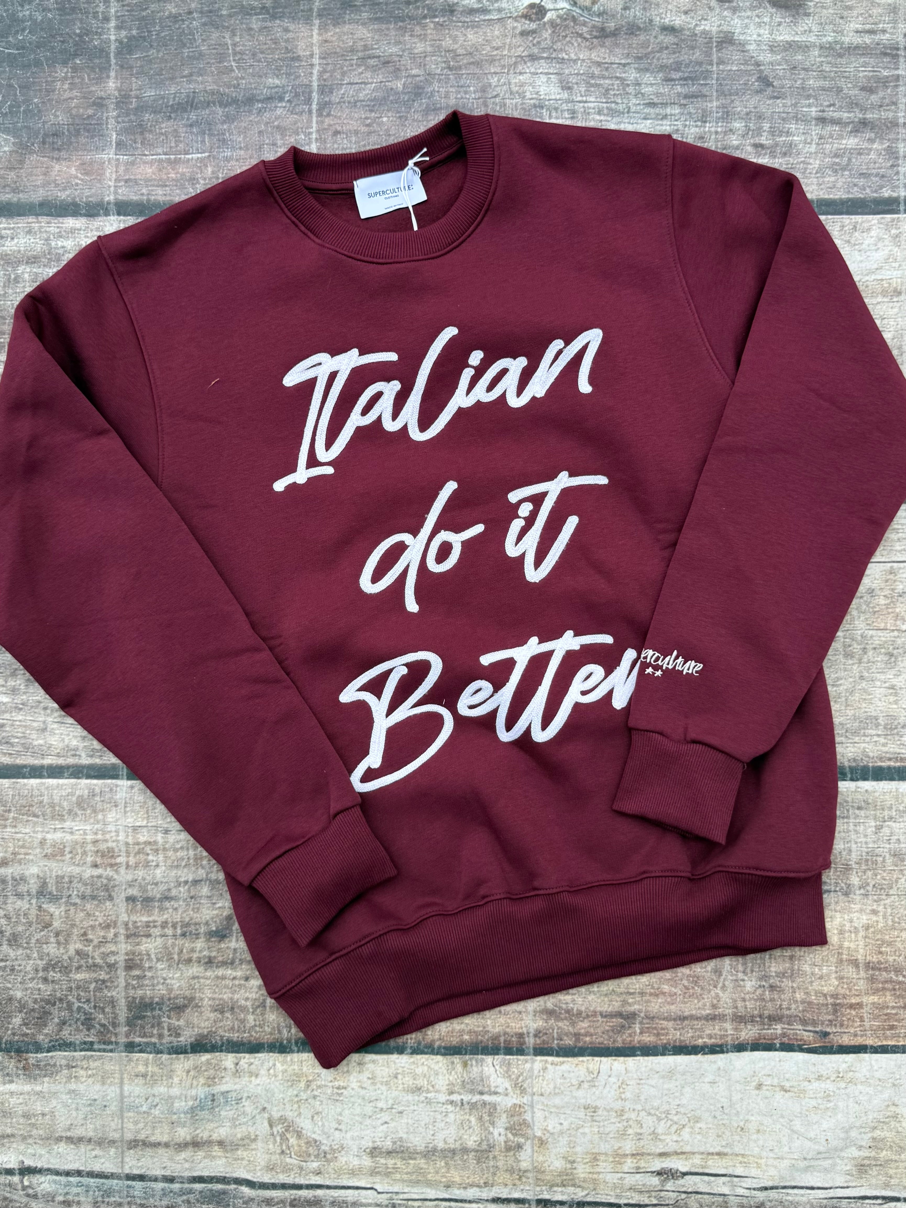 Felpa Superculture Girocollo Bordeaux A1347 (12218723729748)