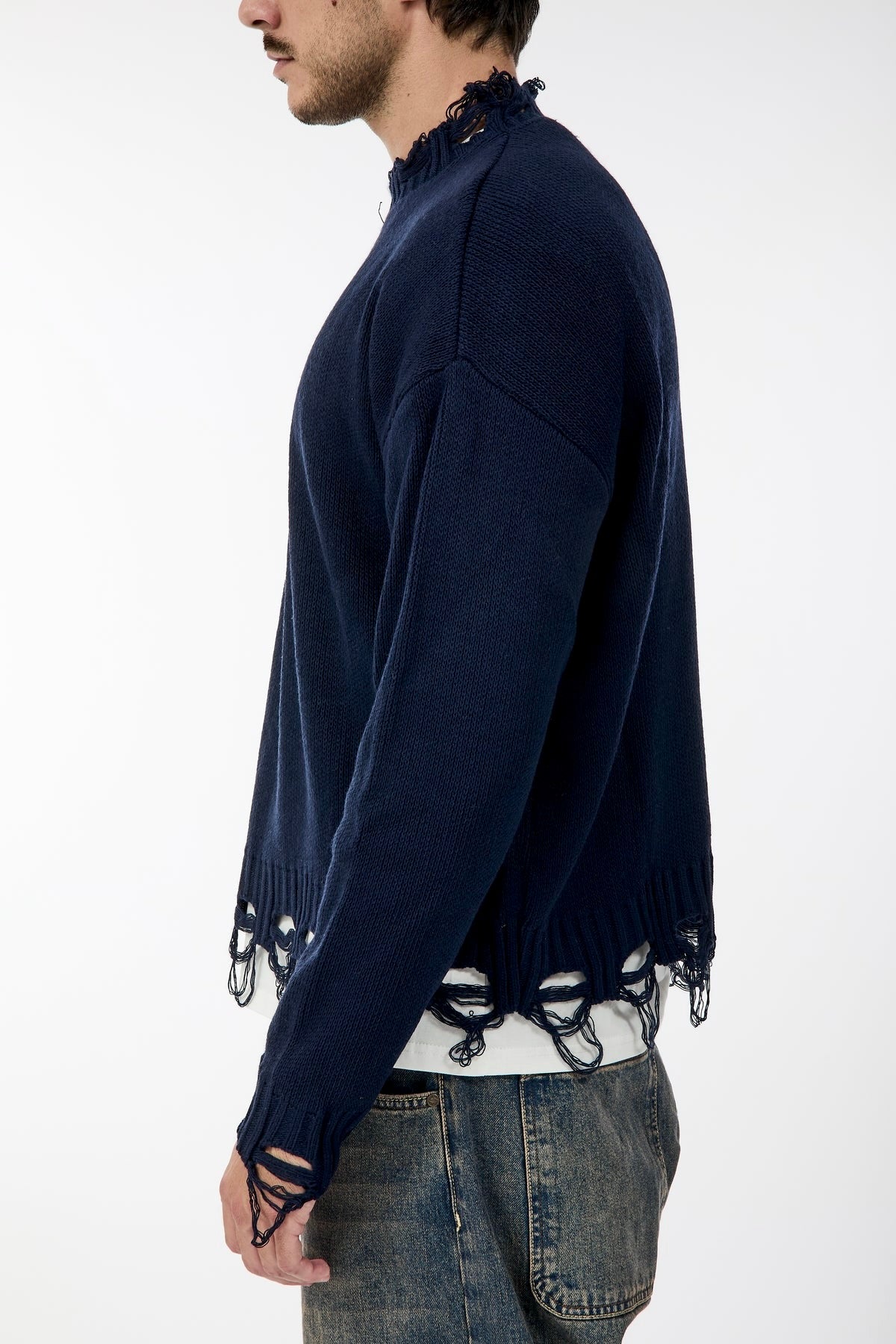 Maglione Imperial Strappi Blu