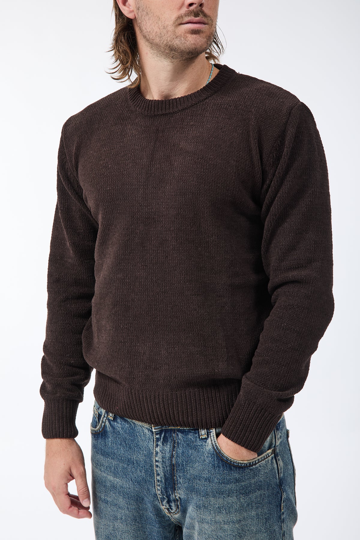 Maglione Gianni Lupo Ciniglia Caffè 535