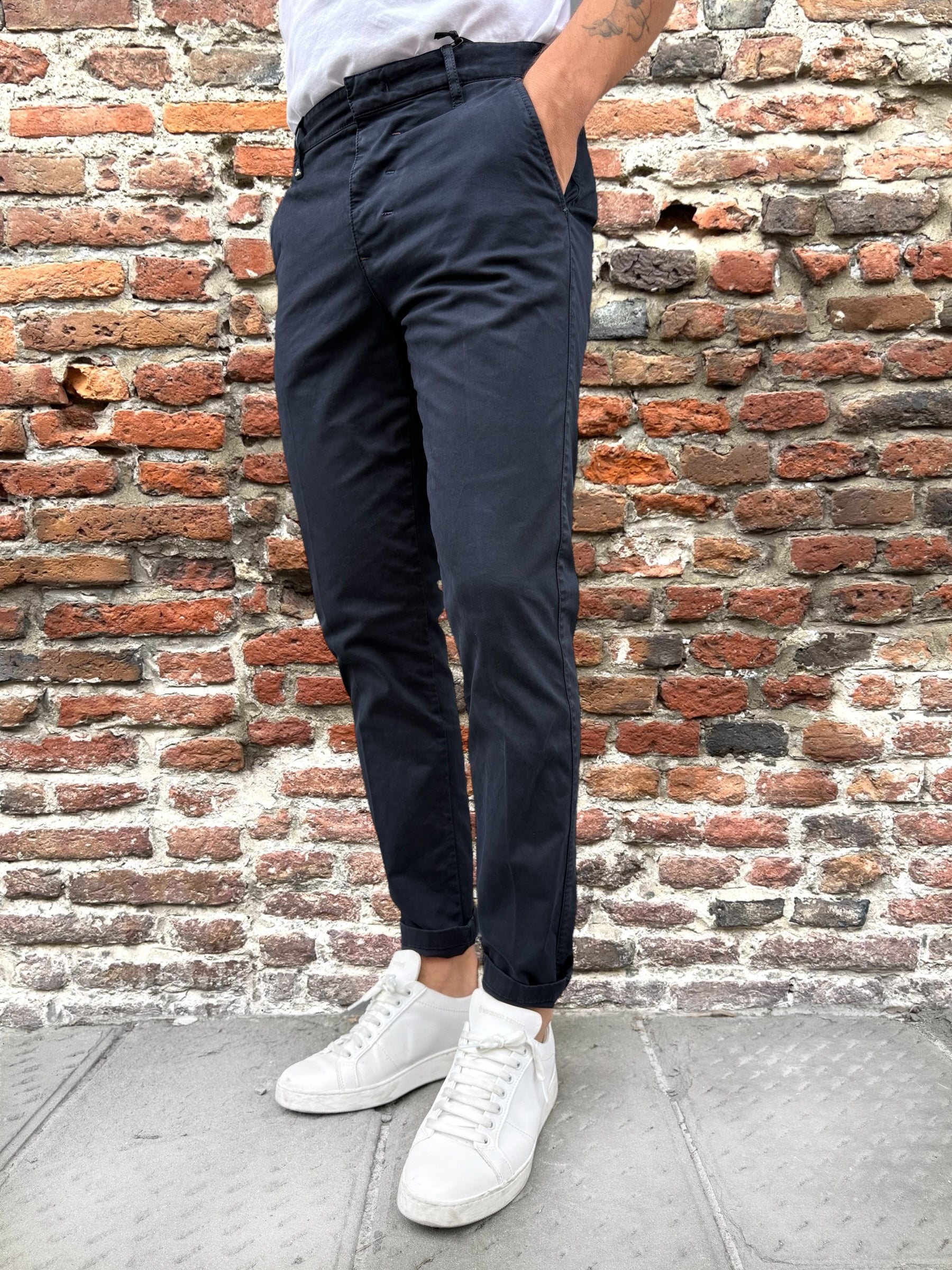 Pantalone Berna Chinos Blu 71 (12247786586452)
