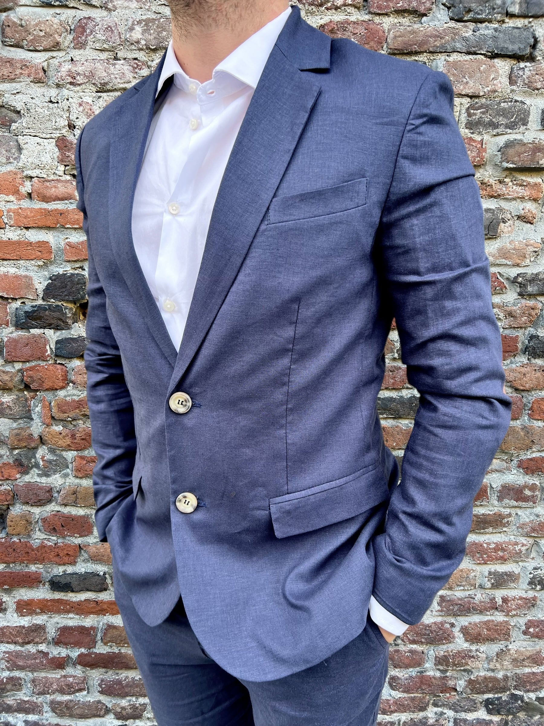 Giacca Imperial Lino Navy 71 (9190986580308)