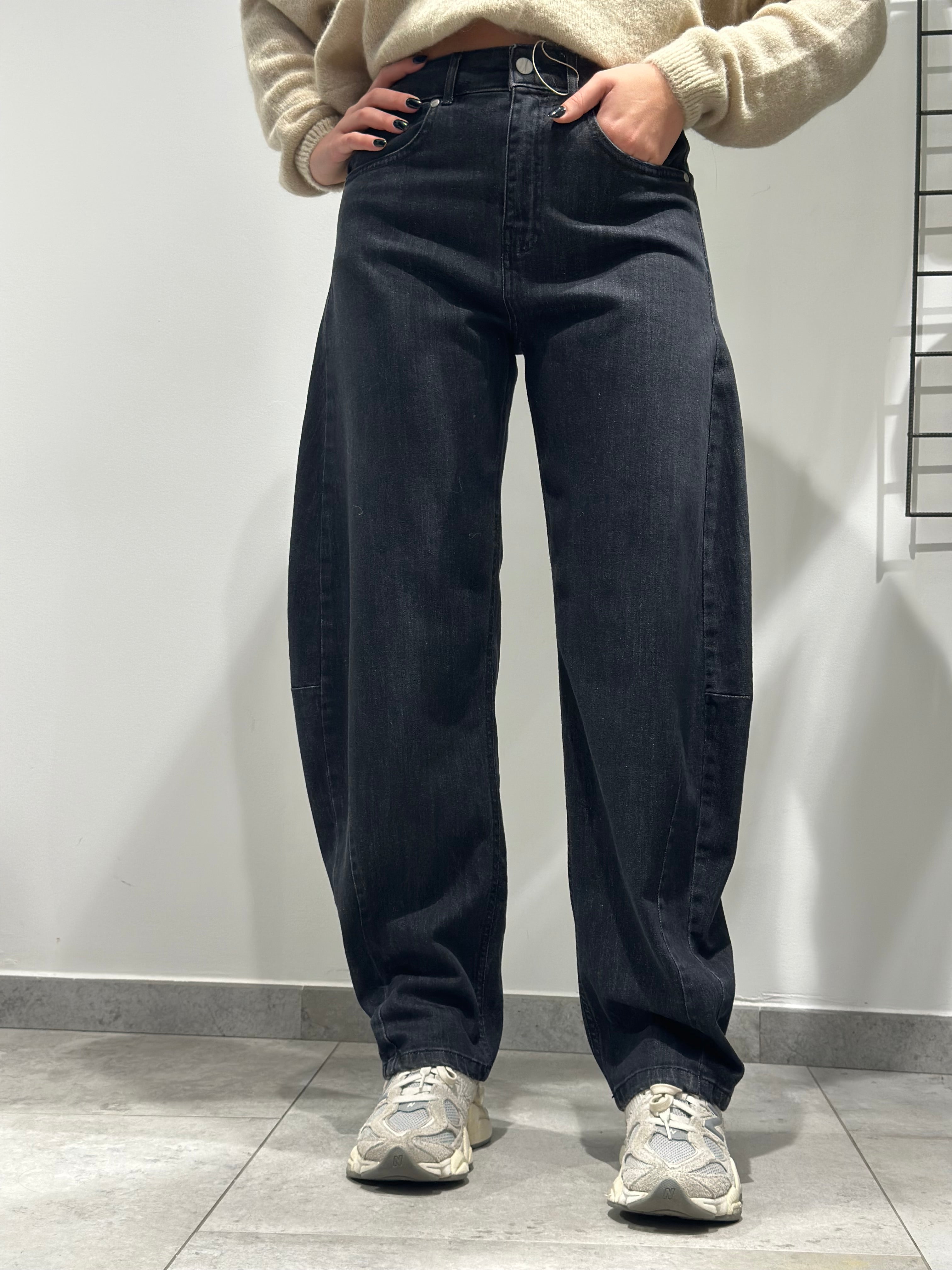 Jeans Over-d Ballon Fit Nero