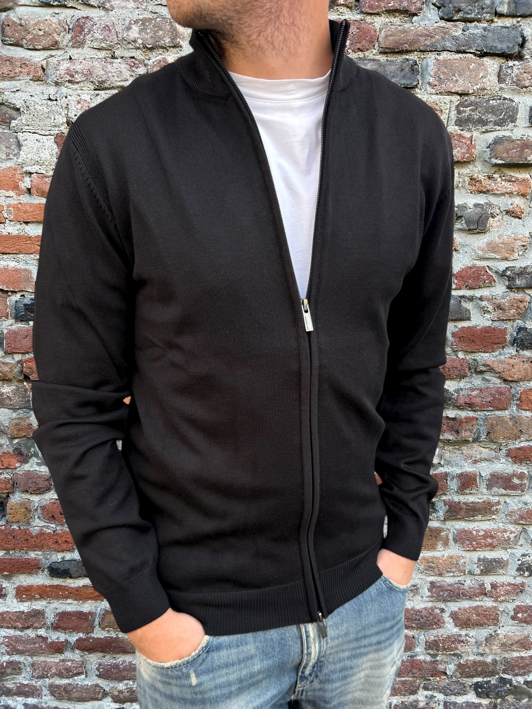 Maglioncino Hamaki-Ho Zip Nero 3159 (12293217288532)