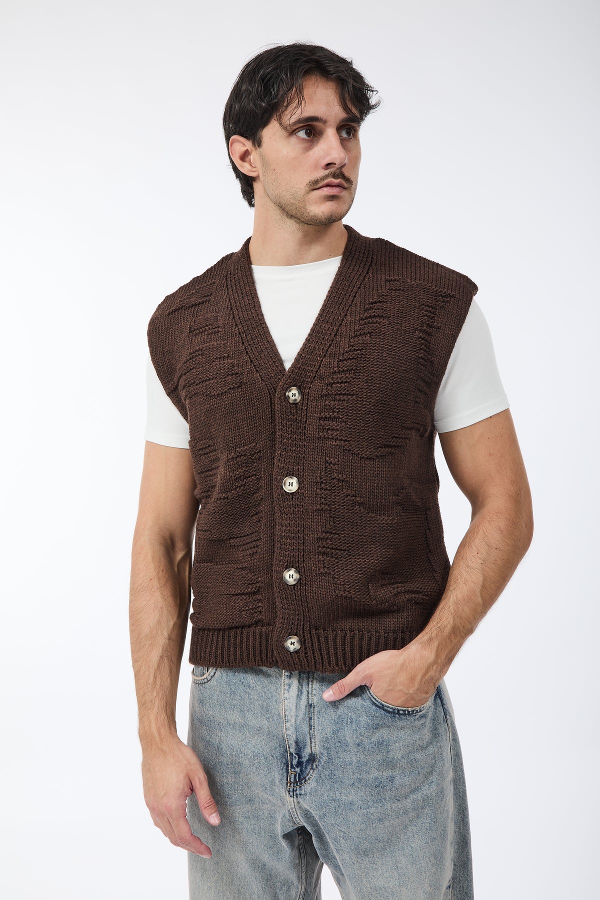 Cardigan Berna Smanicato Moro 016