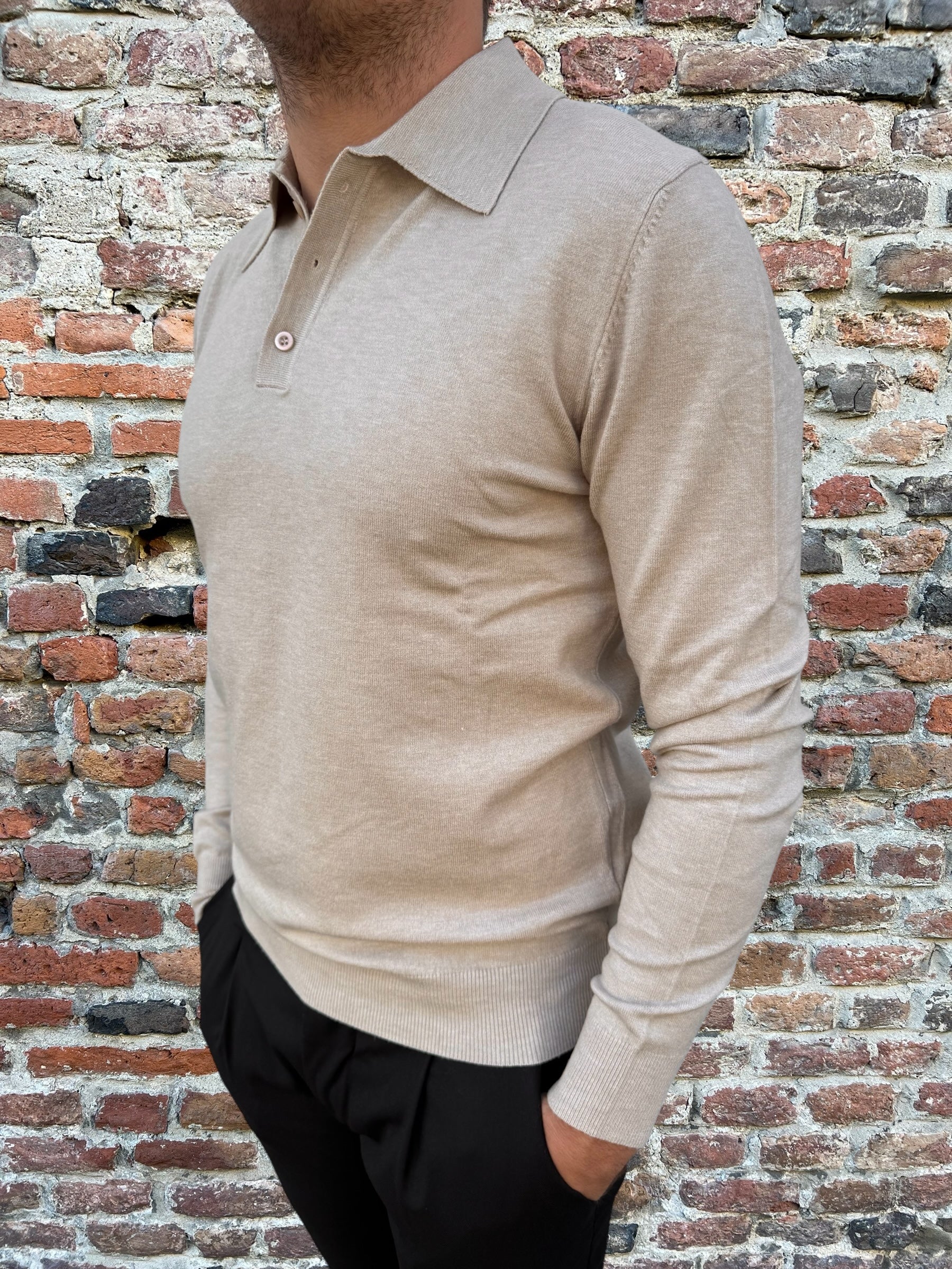 Maglioncino Polo Gianni Lupo Cammello 508 (12238890139988)