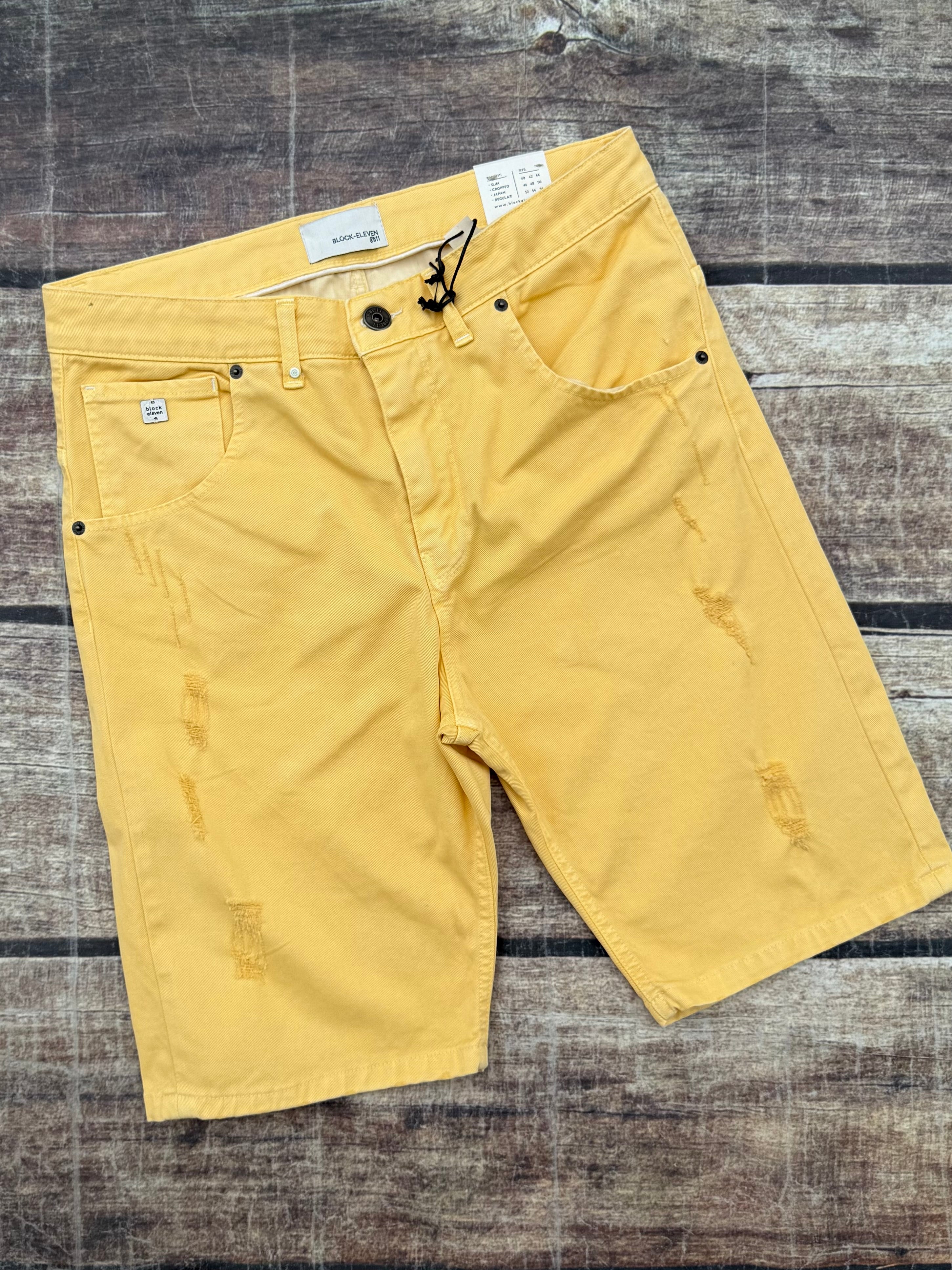 Bermuda Block Eleven Bull Denim Rotture Giallo (12027120812372)