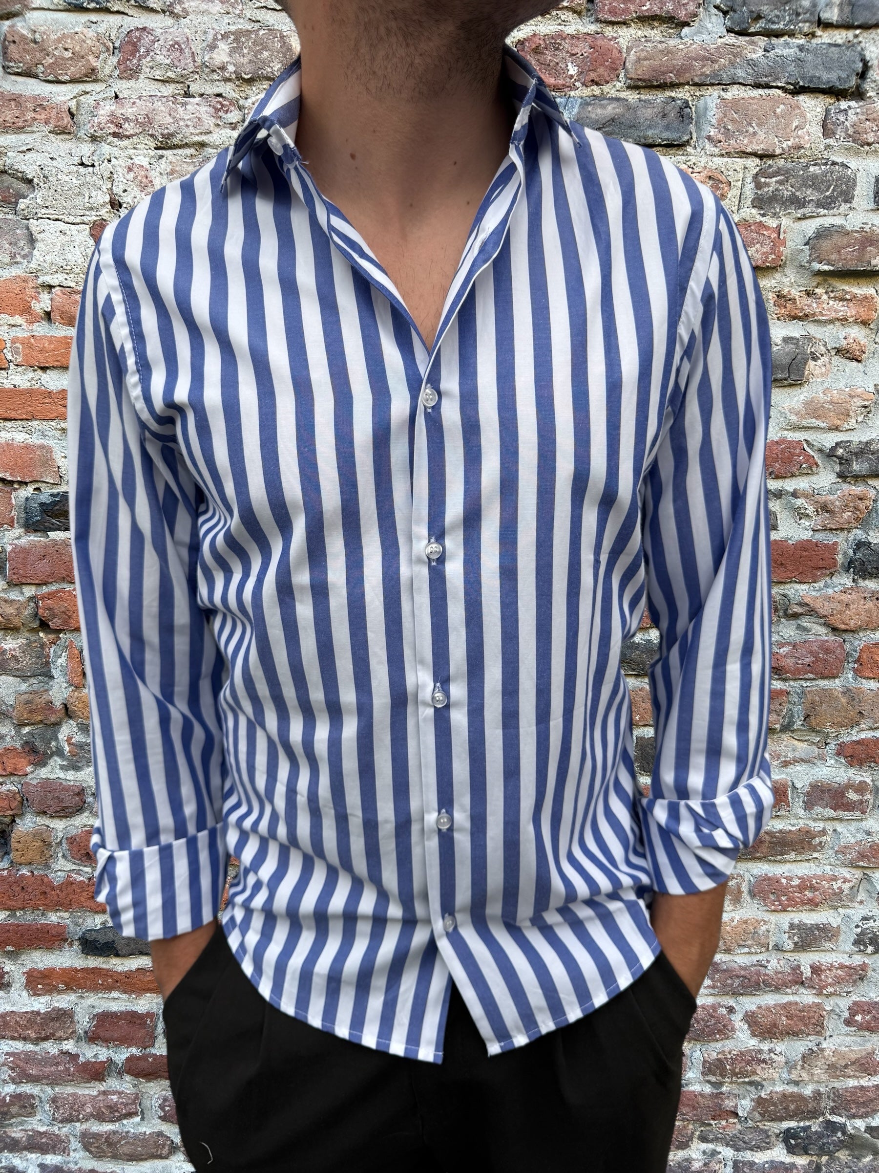 Camicia Why Not Brand Rigata Royal Cr7 (11841889403220)