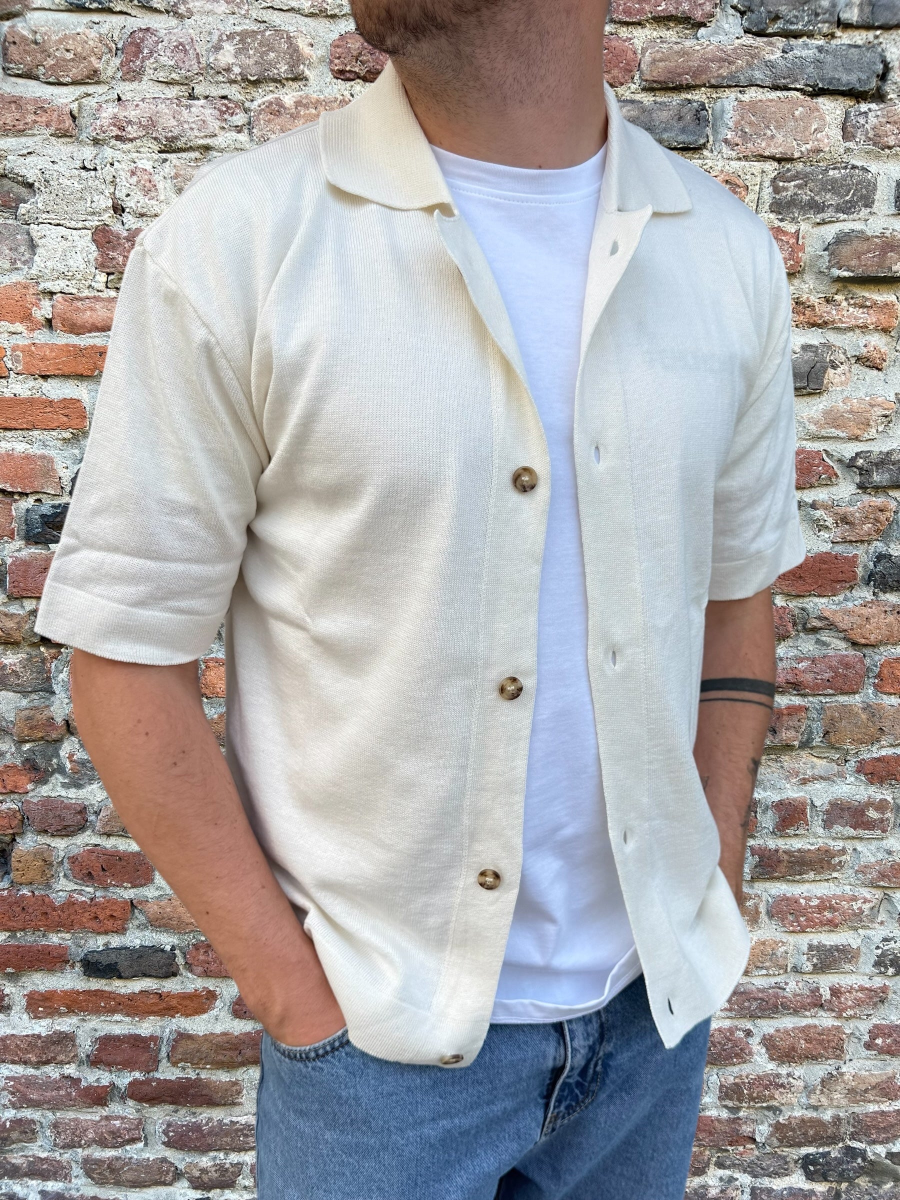 Camicia Polo Berna Panna 405 (12061634756948)