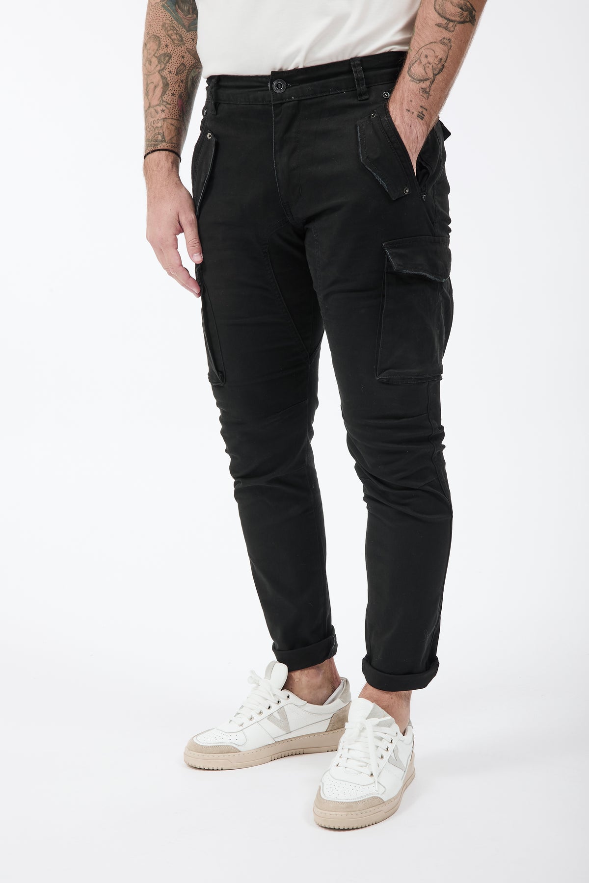 Pantalone Gianni Lupo Cargo Nero 2363