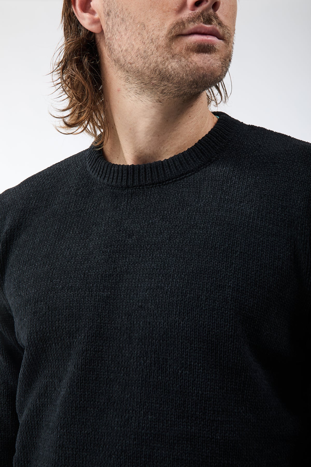 Maglione Gianni Lupo Ciniglia Nero 535
